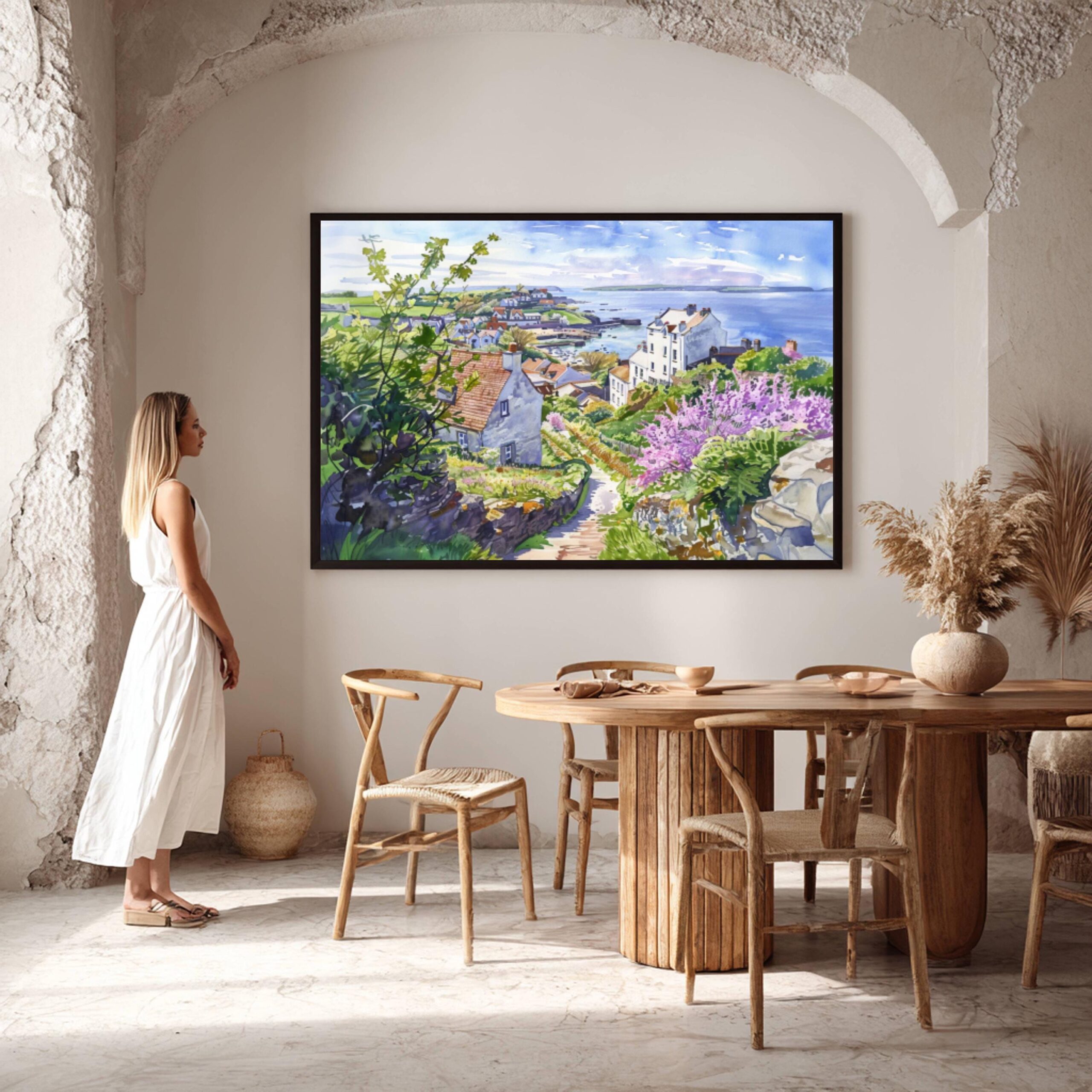 Isle of Jersey Channel Islands UK Watercolor Print: Europe Travel Art Poster - Image 7