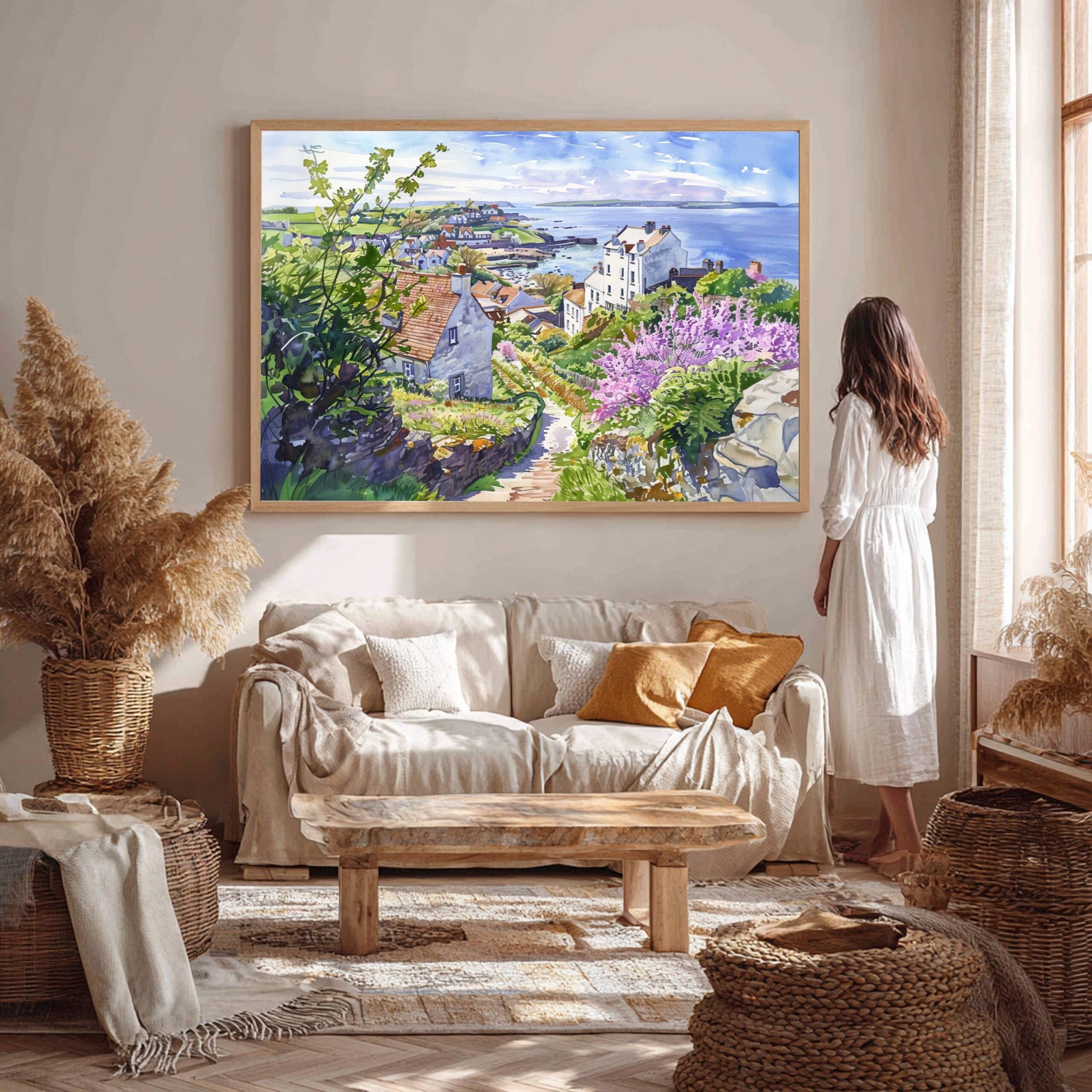 Isle of Jersey Channel Islands UK Watercolor Print: Europe Travel Art Poster - Image 6