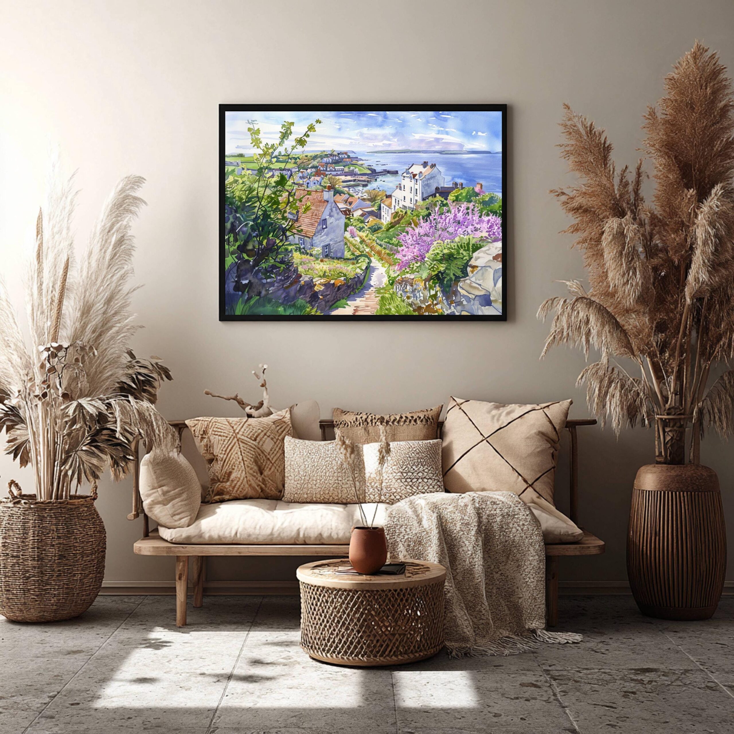 Isle of Jersey Channel Islands UK Watercolor Print: Europe Travel Art Poster - Image 8