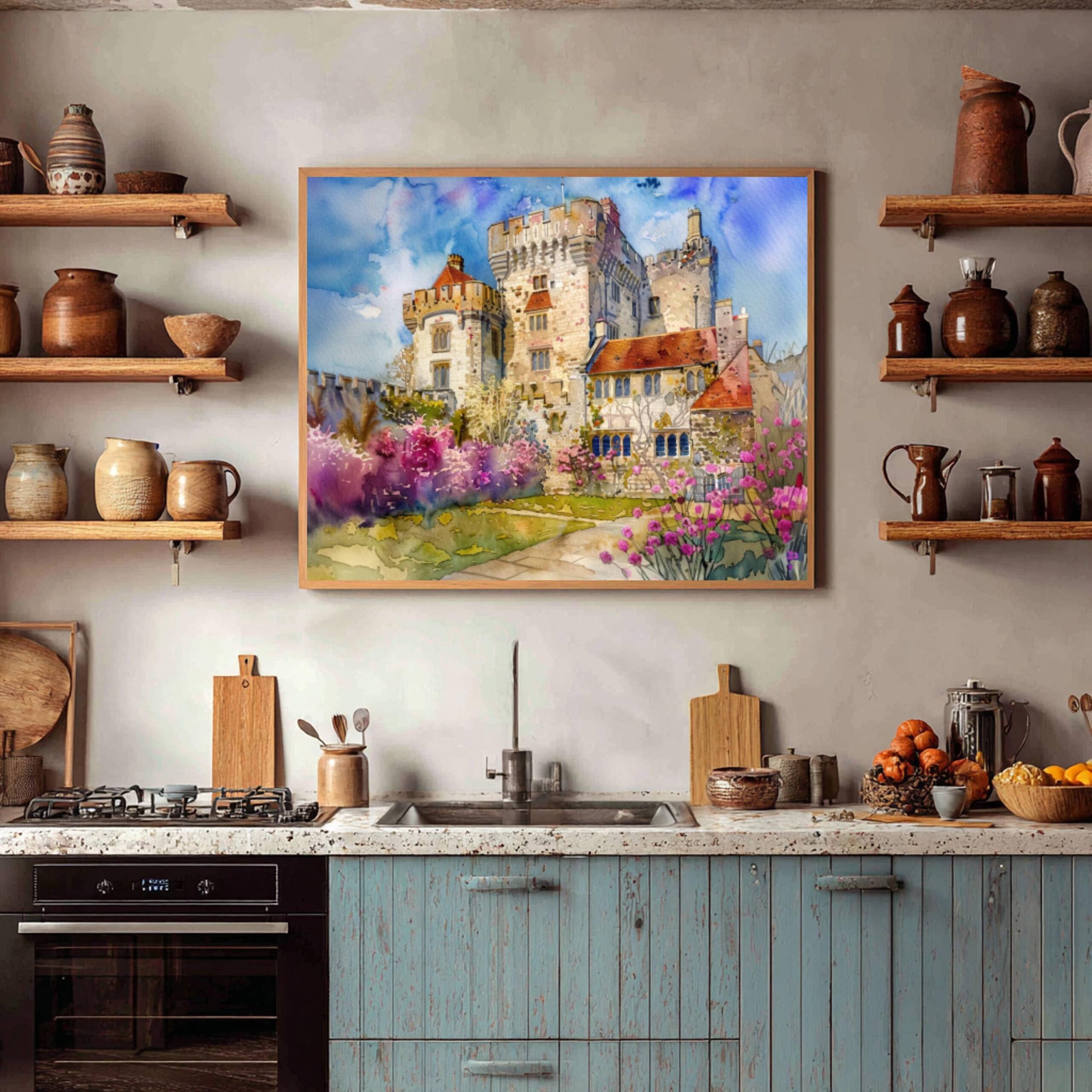 Hever Castle Kent England Watercolor Print: United Kingdom Travel Art Poster - Image 8
