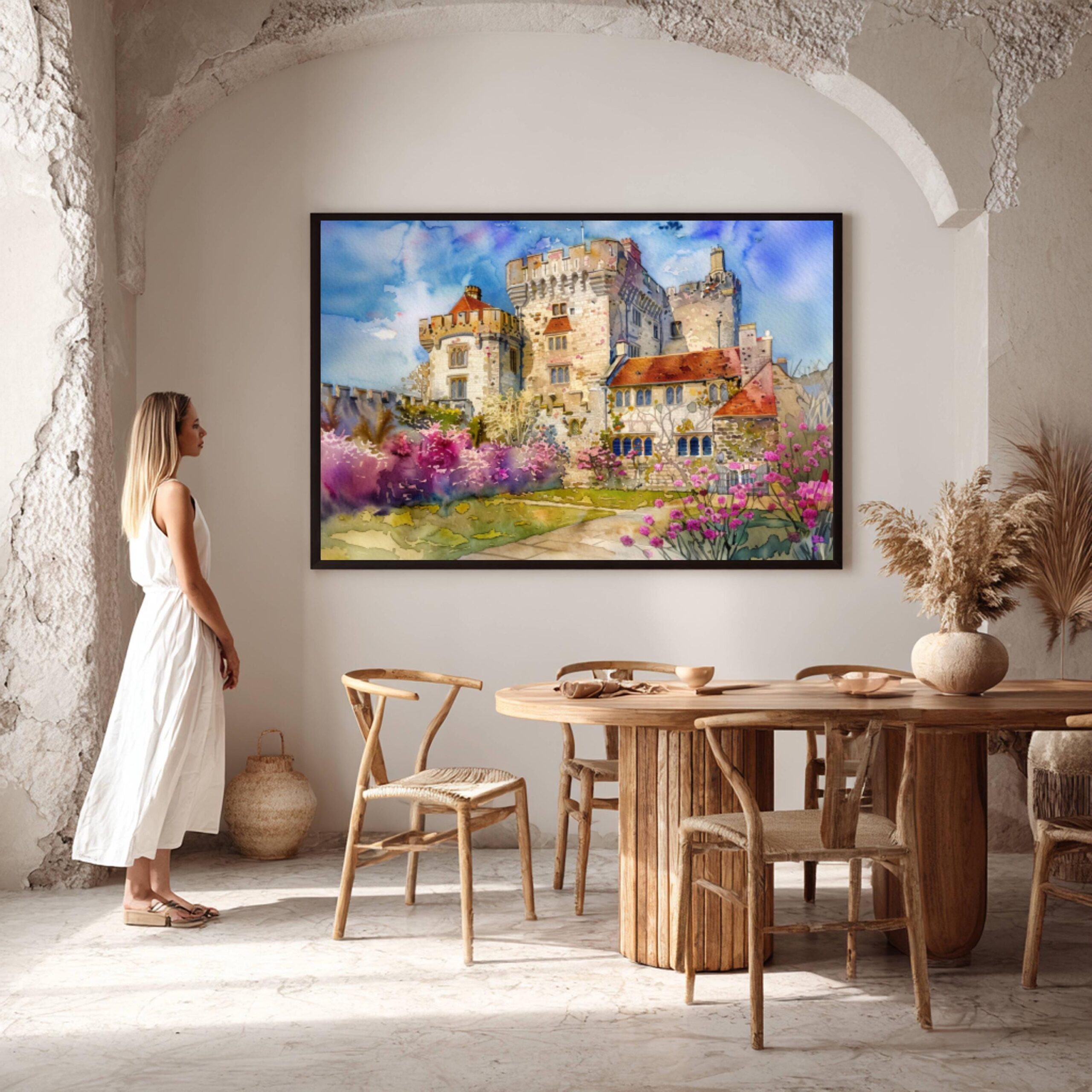 Hever Castle Kent England Watercolor Print: United Kingdom Travel Art Poster - Image 7