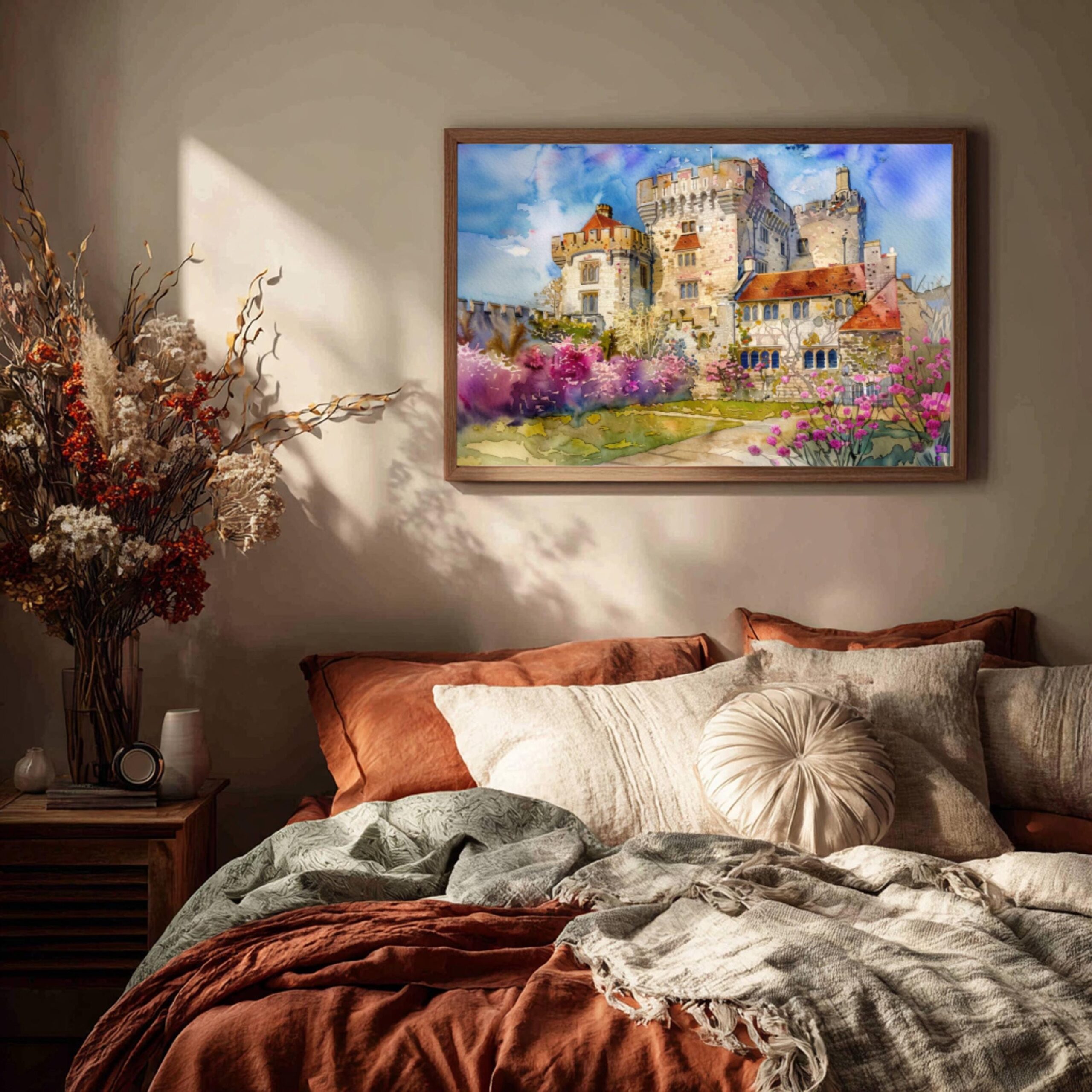 Hever Castle Kent England Watercolor Print: United Kingdom Travel Art Poster - Image 3
