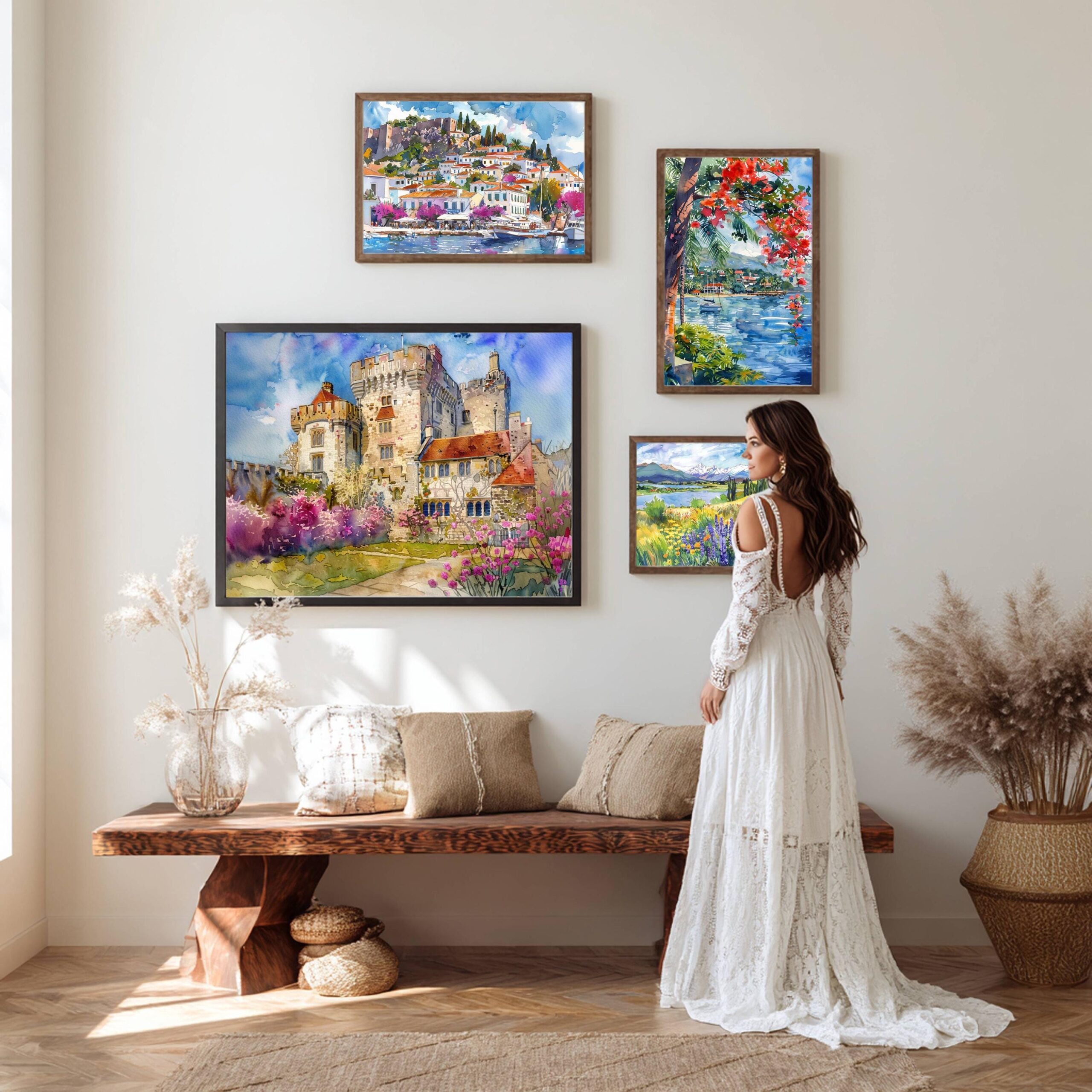 Hever Castle Kent England Watercolor Print: United Kingdom Travel Art Poster - Image 2