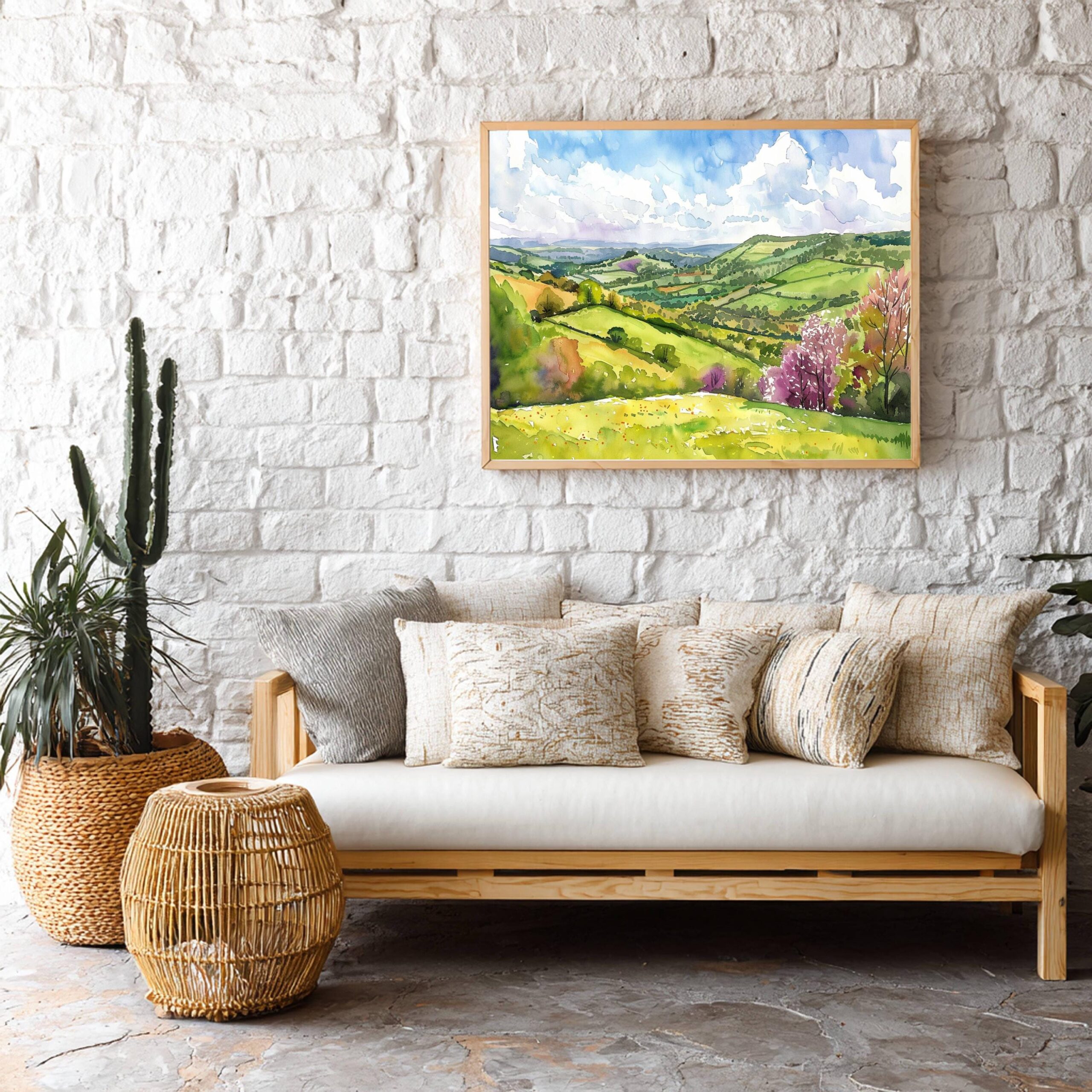 The Shropshire Hills England Watercolor Print: United Kingdom Travel Art Poster - Image 5