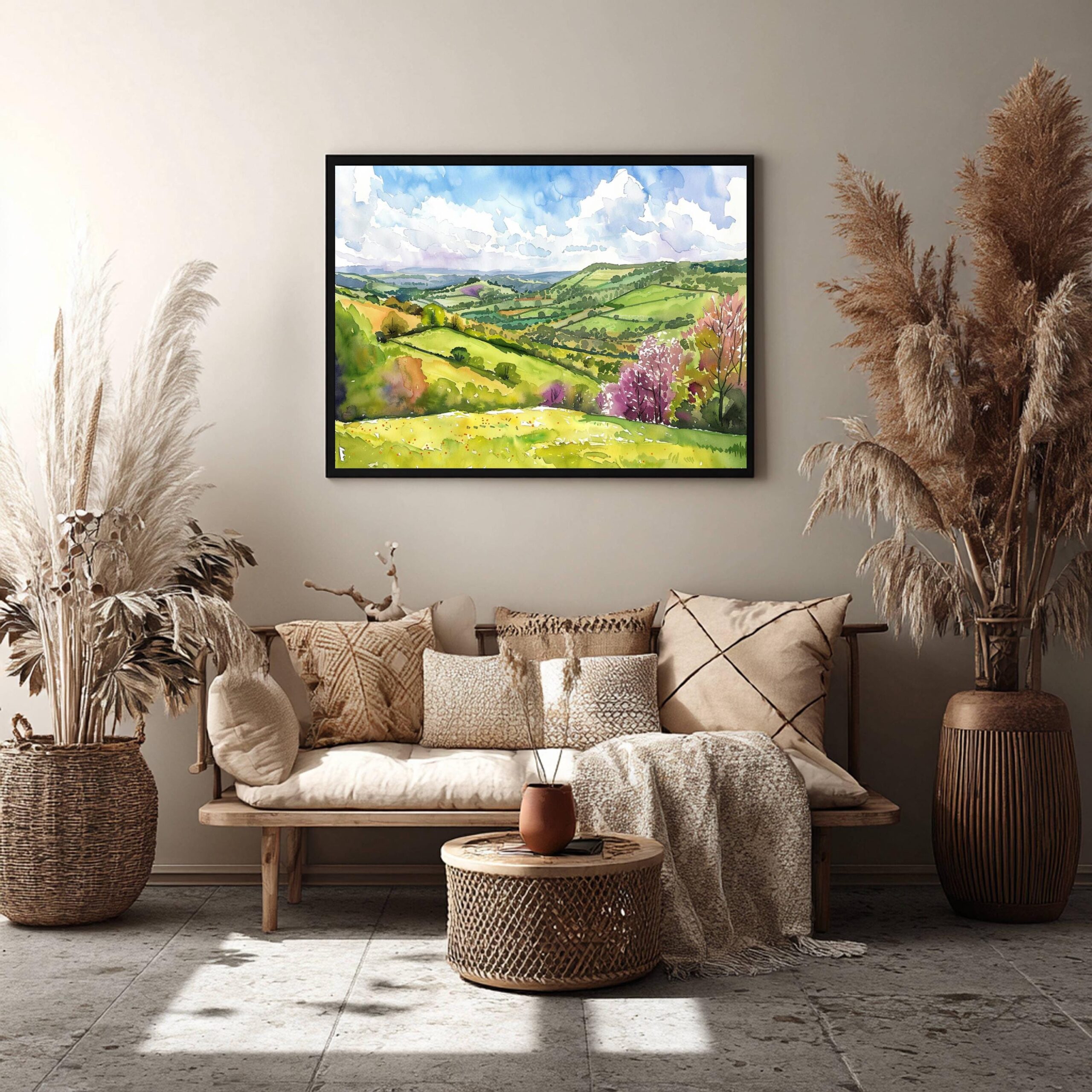 The Shropshire Hills England Watercolor Print: United Kingdom Travel Art Poster - Image 9