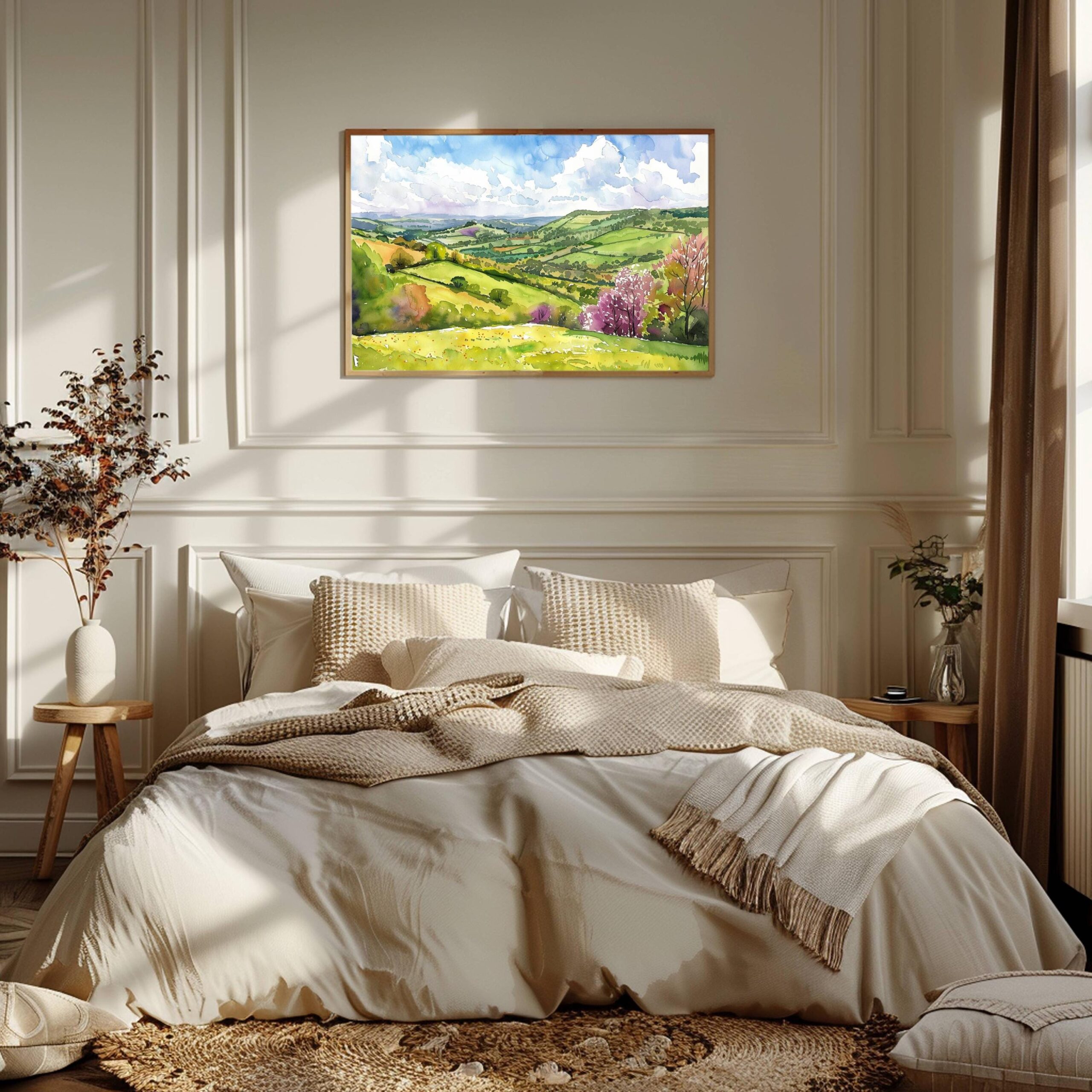 The Shropshire Hills England Watercolor Print: United Kingdom Travel Art Poster - Image 4