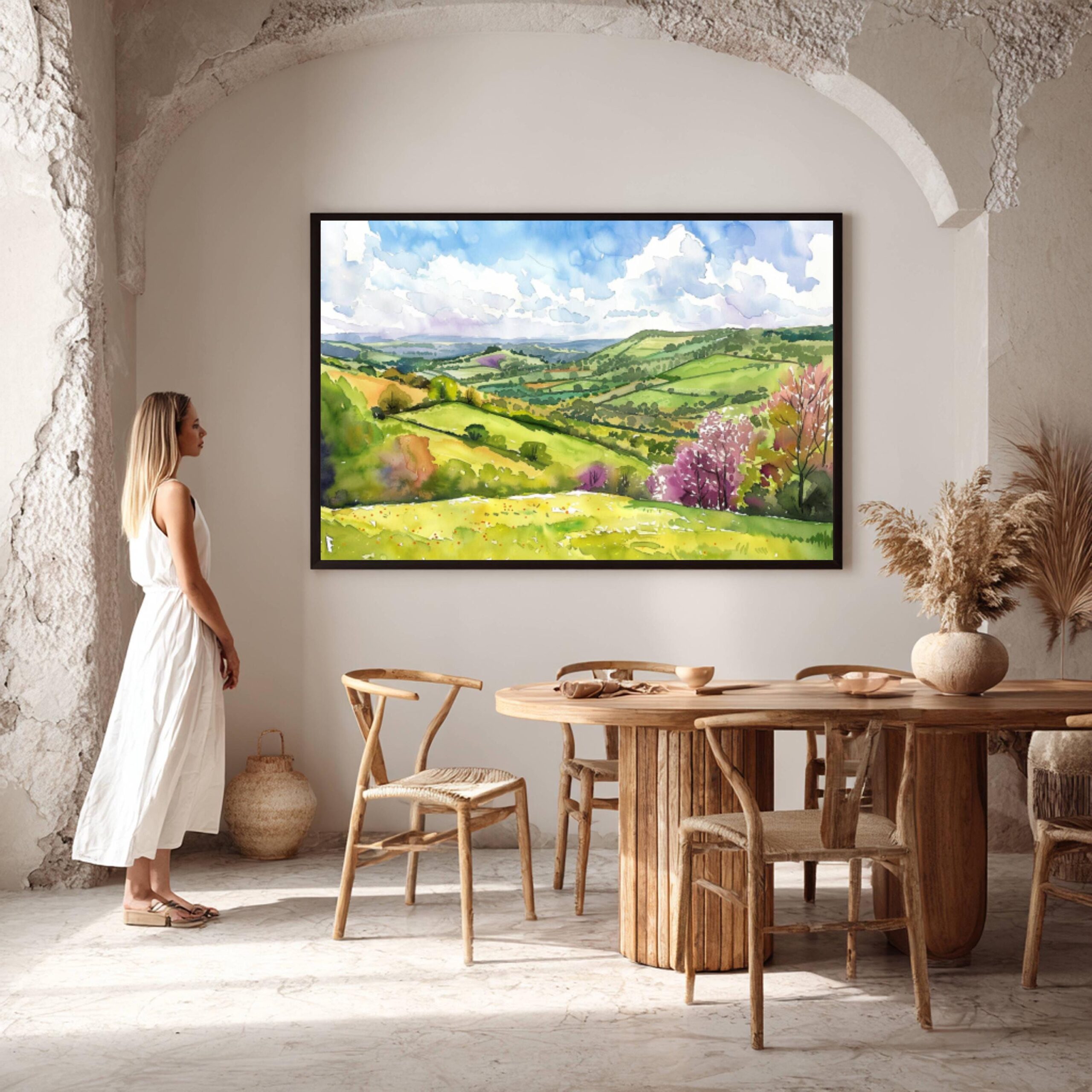 The Shropshire Hills England Watercolor Print: United Kingdom Travel Art Poster - Image 6