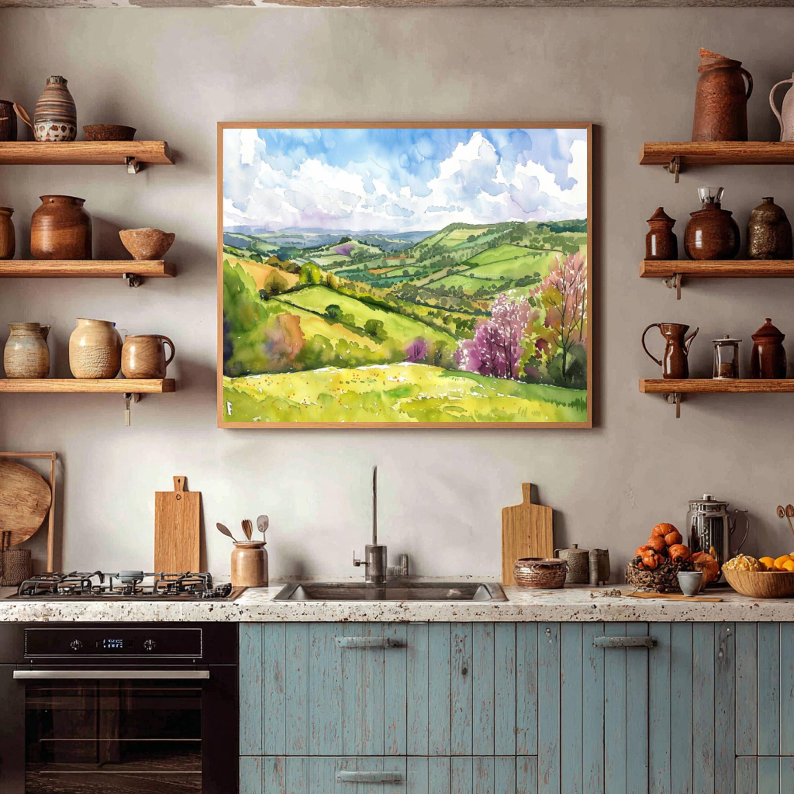 The Shropshire Hills England Watercolor Print: United Kingdom Travel Art Poster - Image 8