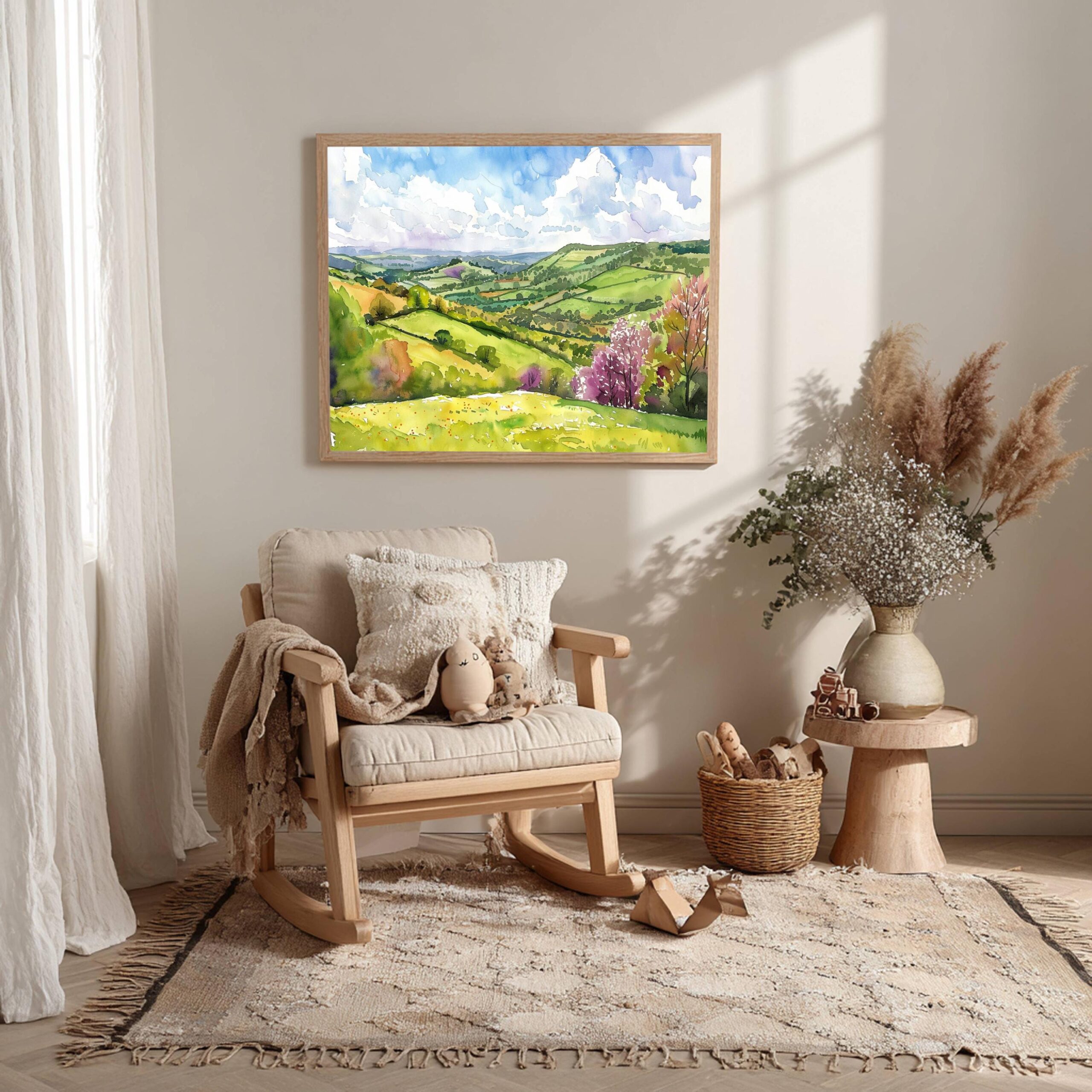 The Shropshire Hills England Watercolor Print: United Kingdom Travel Art Poster - Image 10