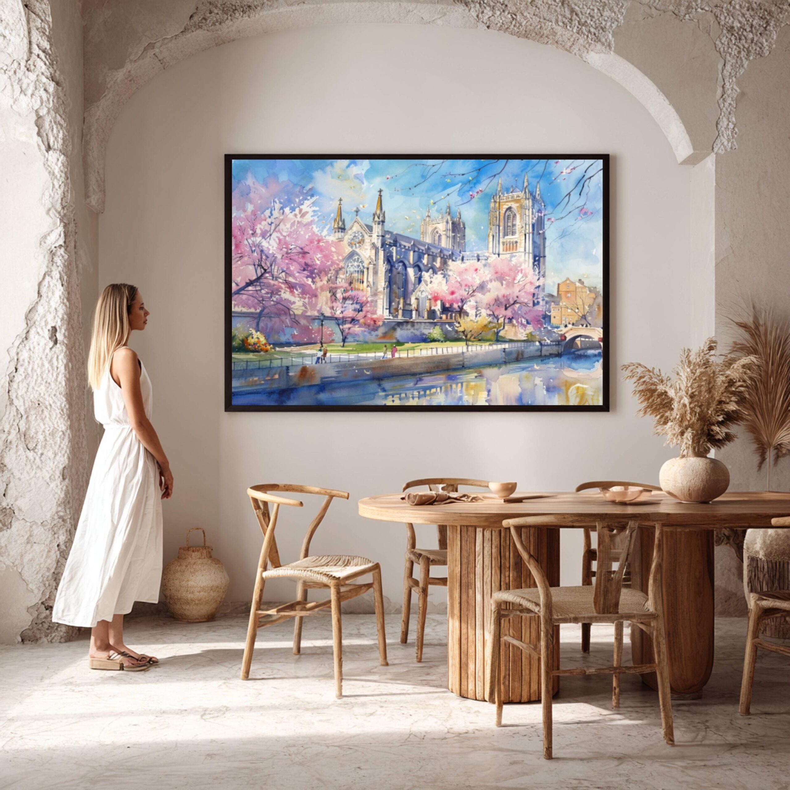 York Minster York England Watercolor Print: United Kingdom Travel Art Poster - Image 6
