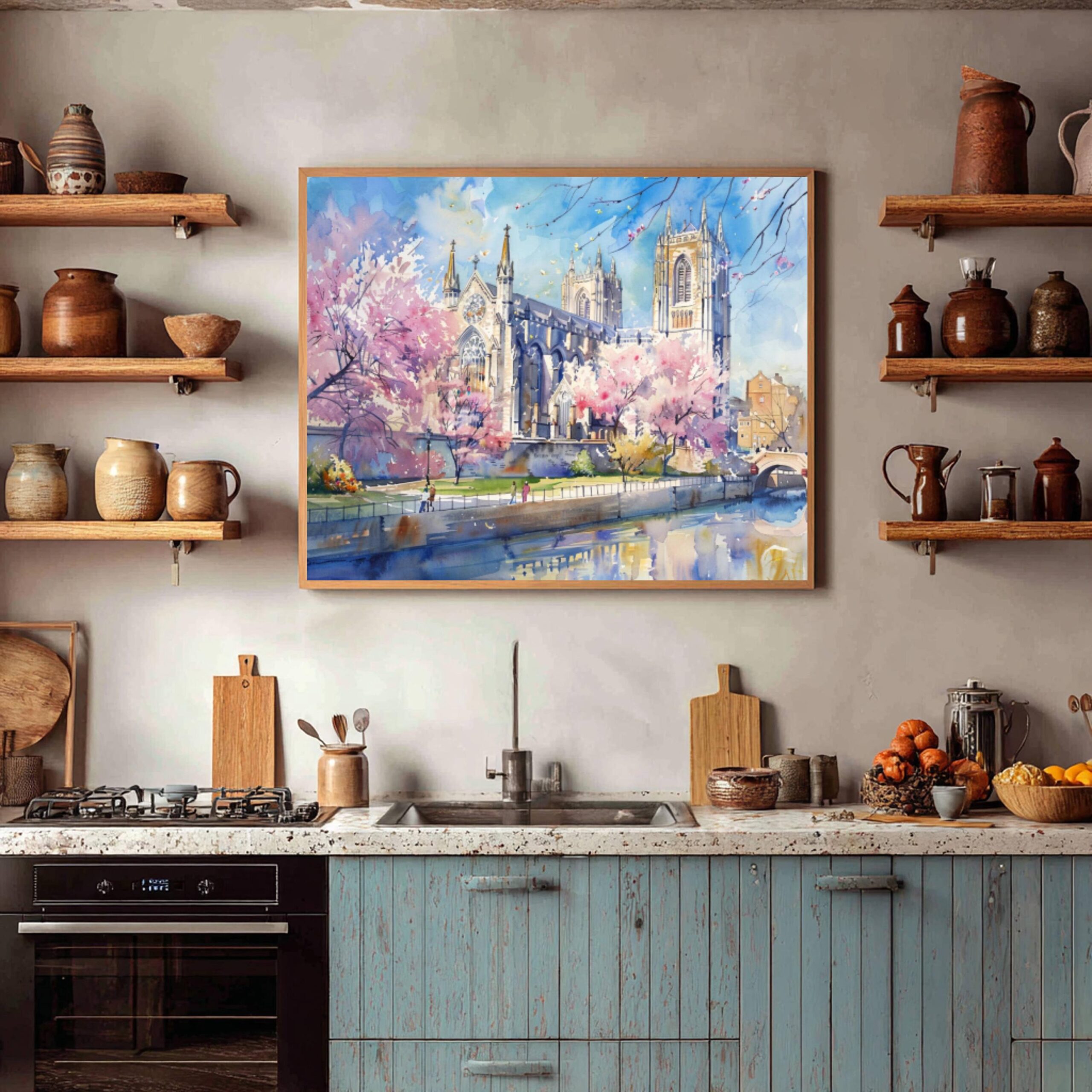 York Minster York England Watercolor Print: United Kingdom Travel Art Poster - Image 9