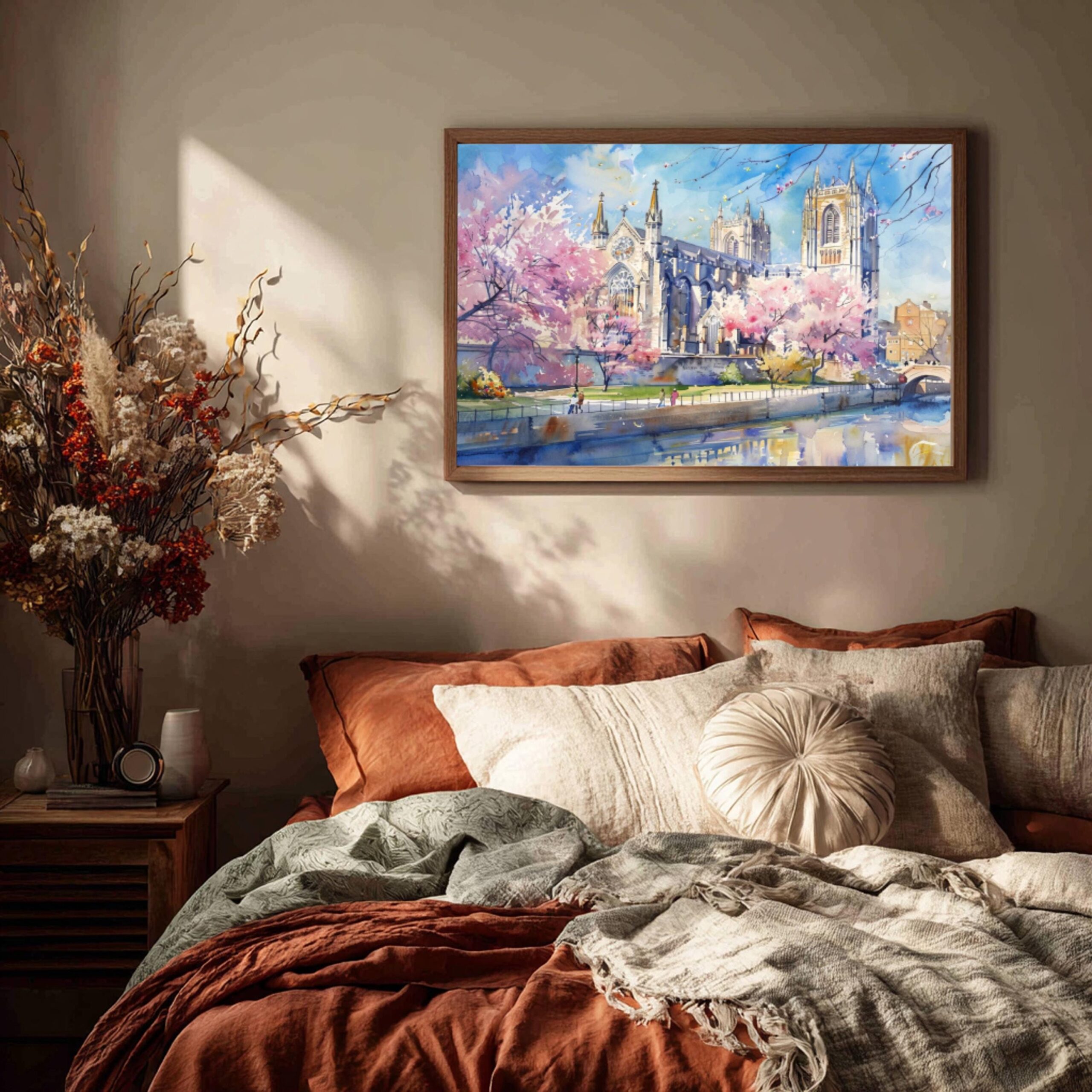 York Minster York England Watercolor Print: United Kingdom Travel Art Poster - Image 3