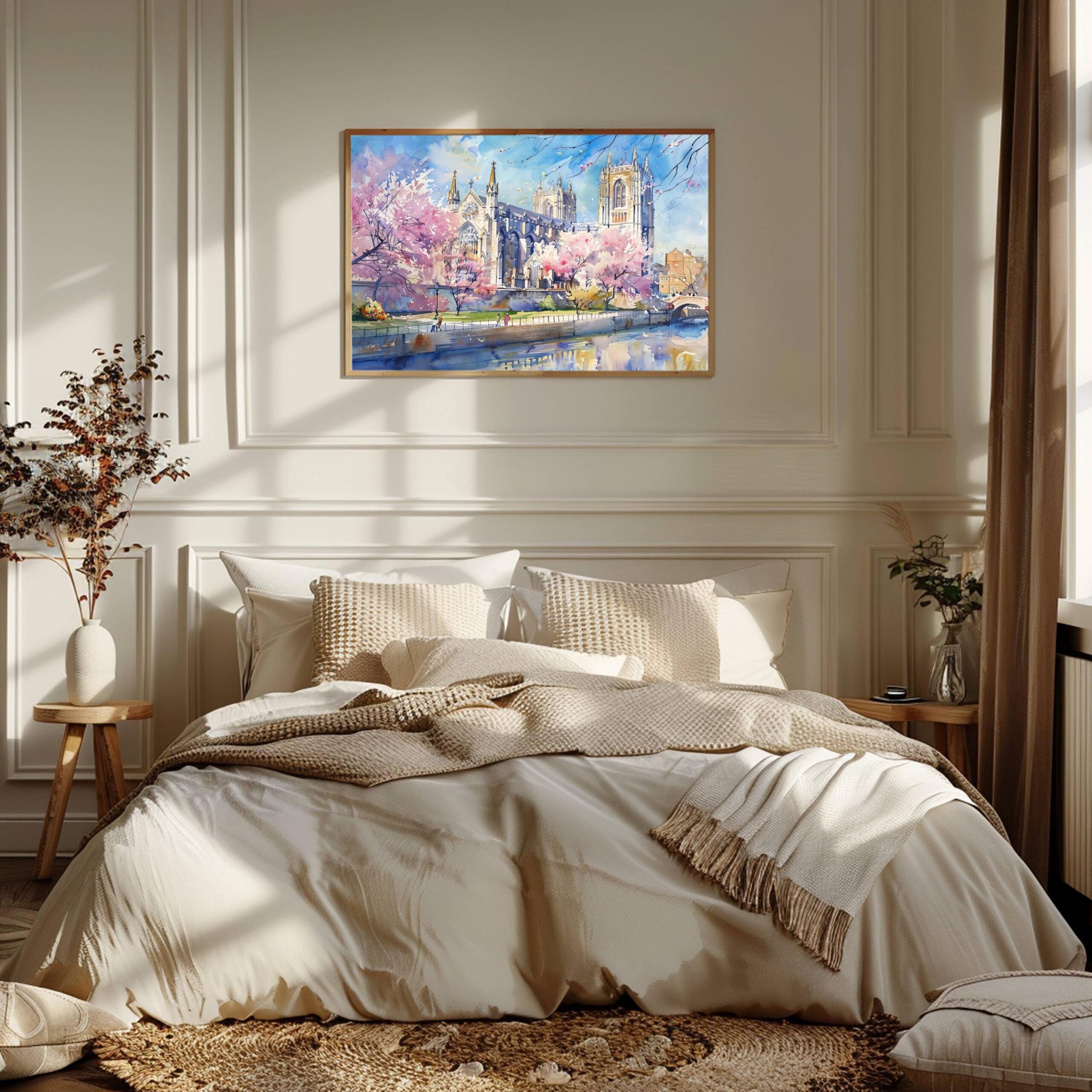 York Minster York England Watercolor Print: United Kingdom Travel Art Poster - Image 4