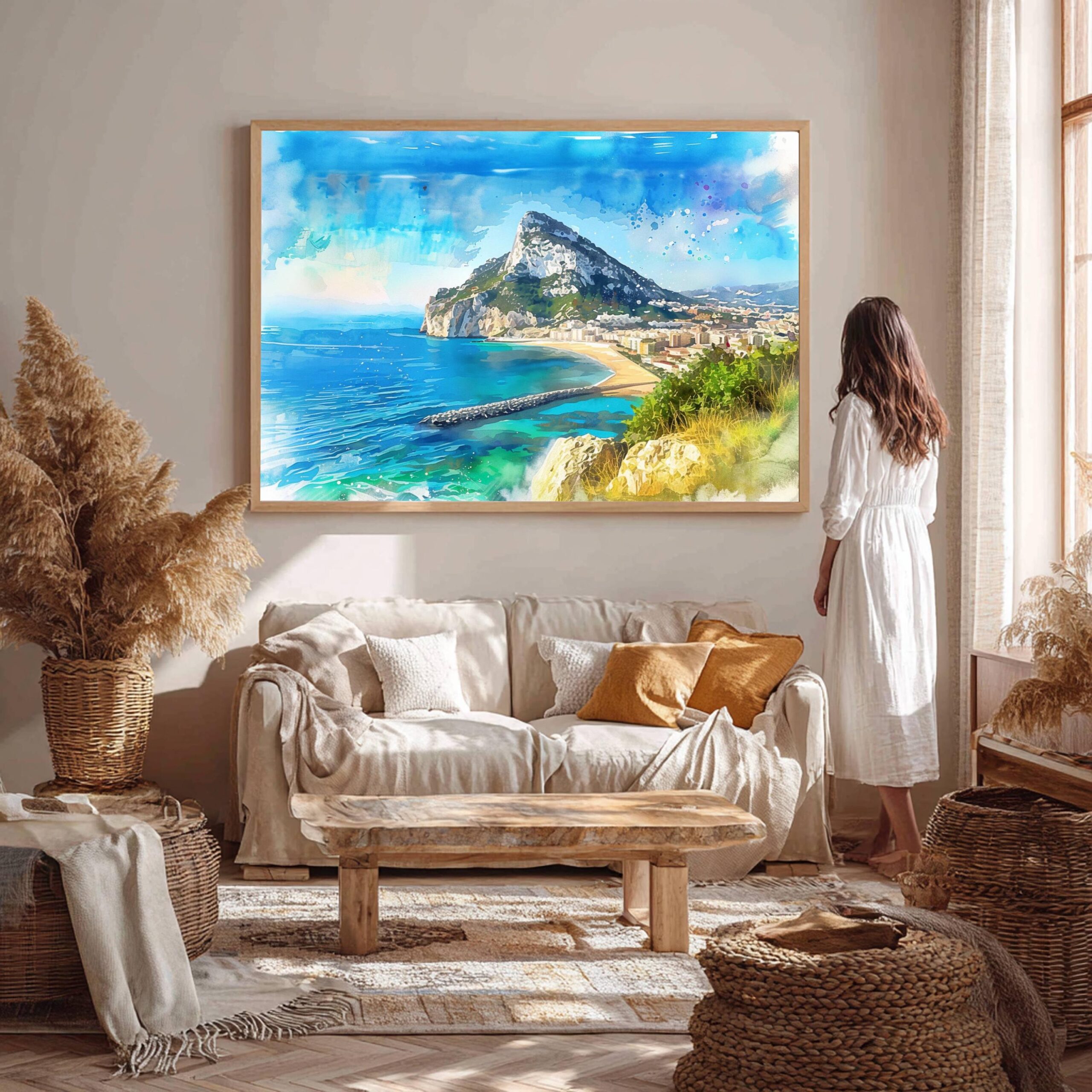 Gibraltar British Overseas Territory Watercolor Print: Travel Art Poster - Image 9