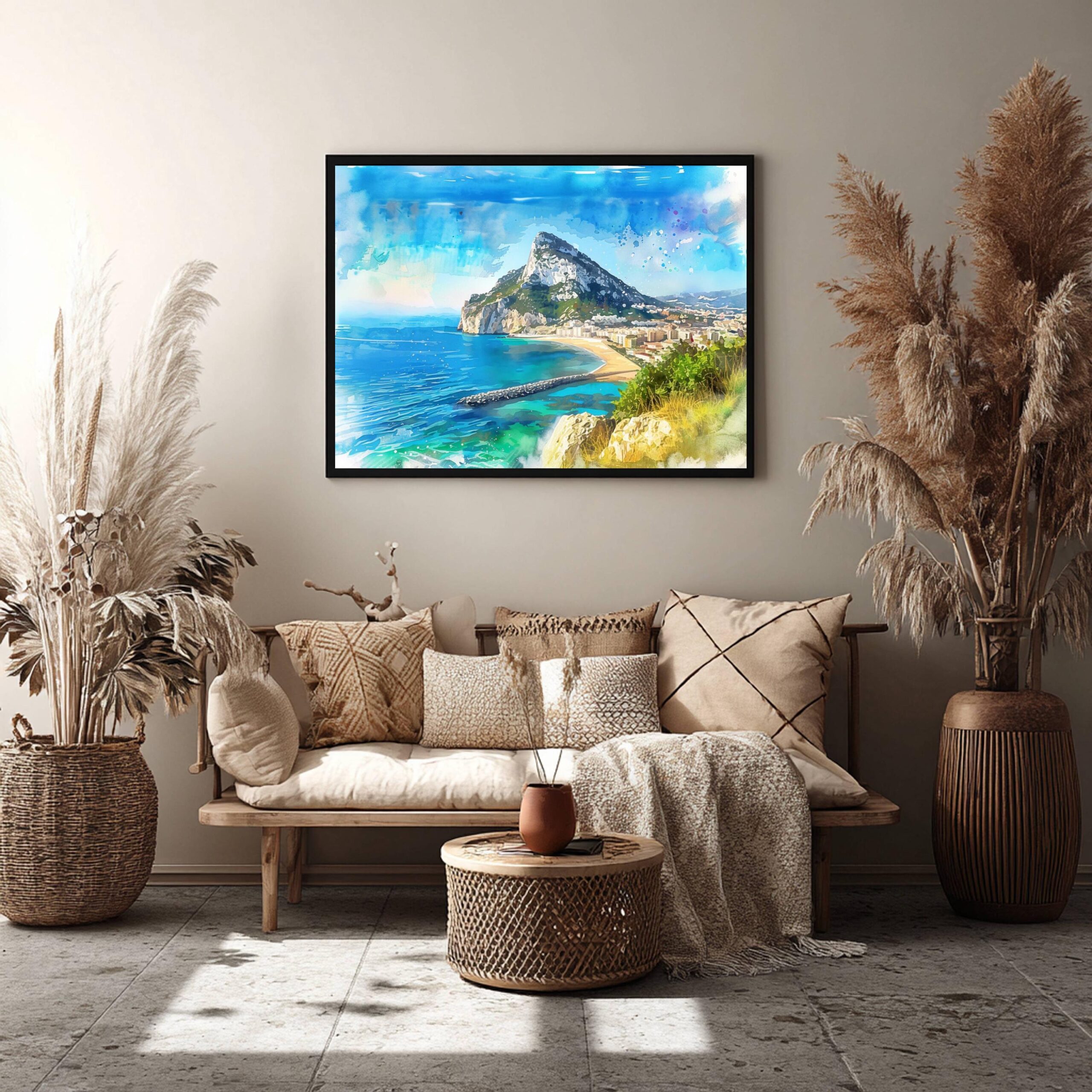 Gibraltar British Overseas Territory Watercolor Print: Travel Art Poster - Image 6