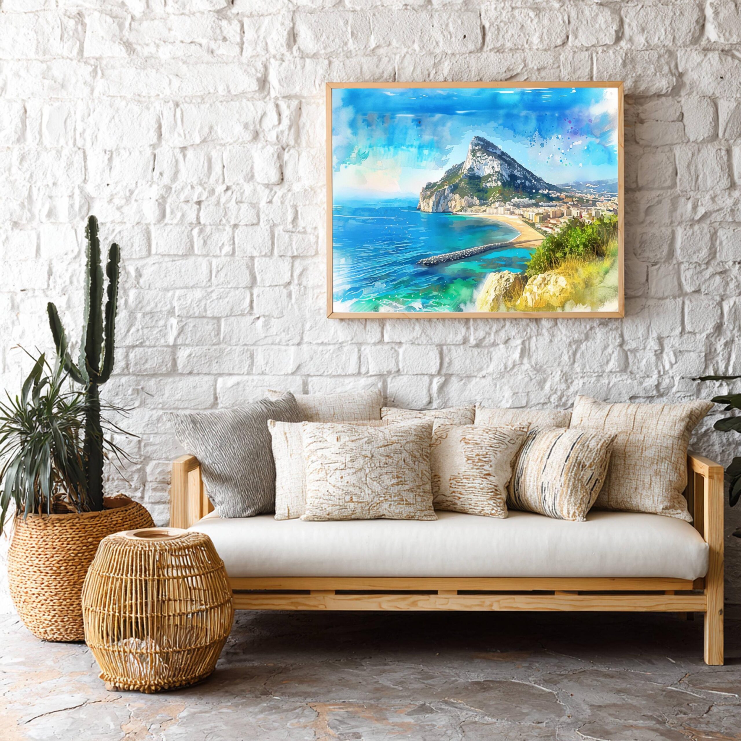 Gibraltar British Overseas Territory Watercolor Print: Travel Art Poster - Image 5