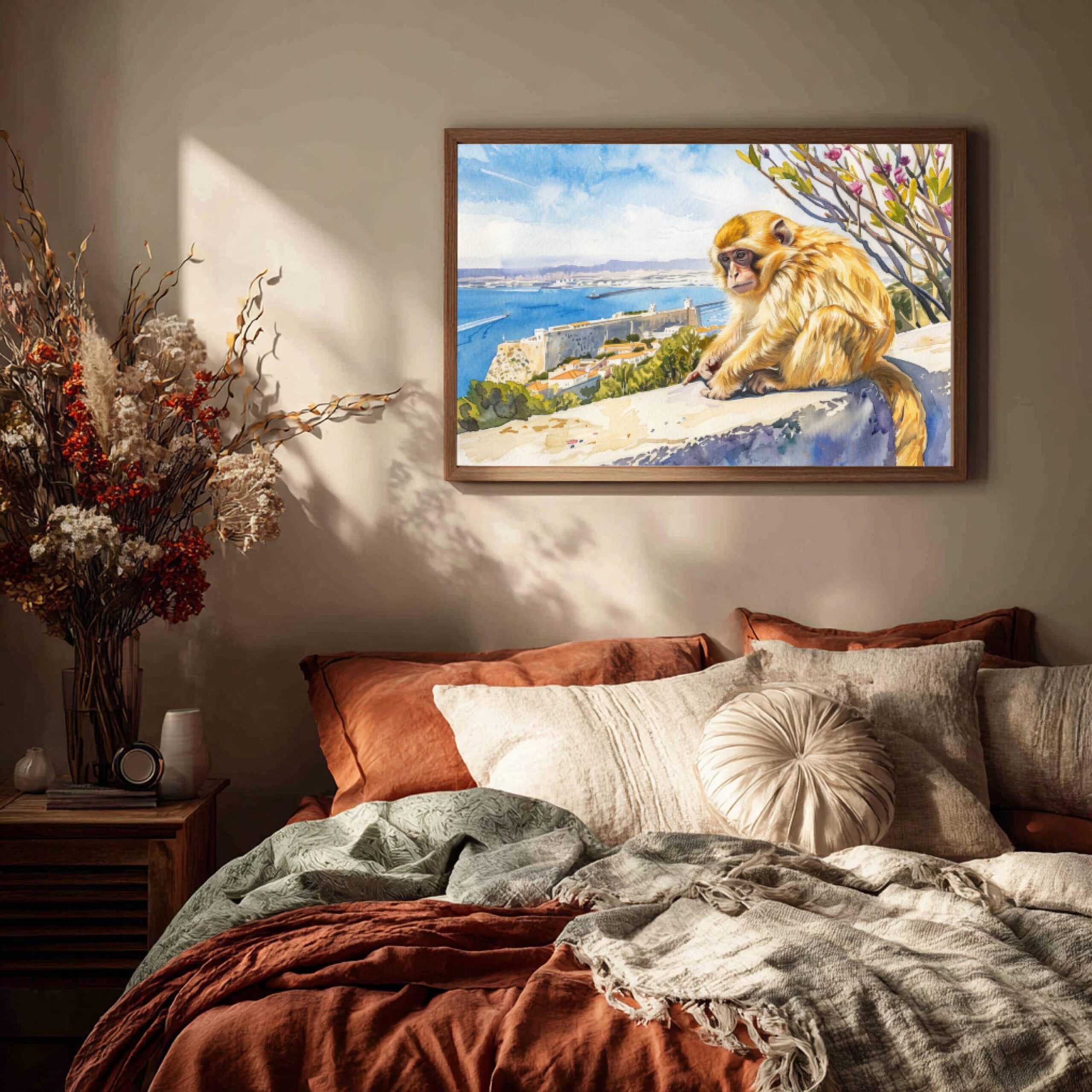 Gibraltar British Overseas Territory Watercolor Print: Travel Art Poster - Image 4