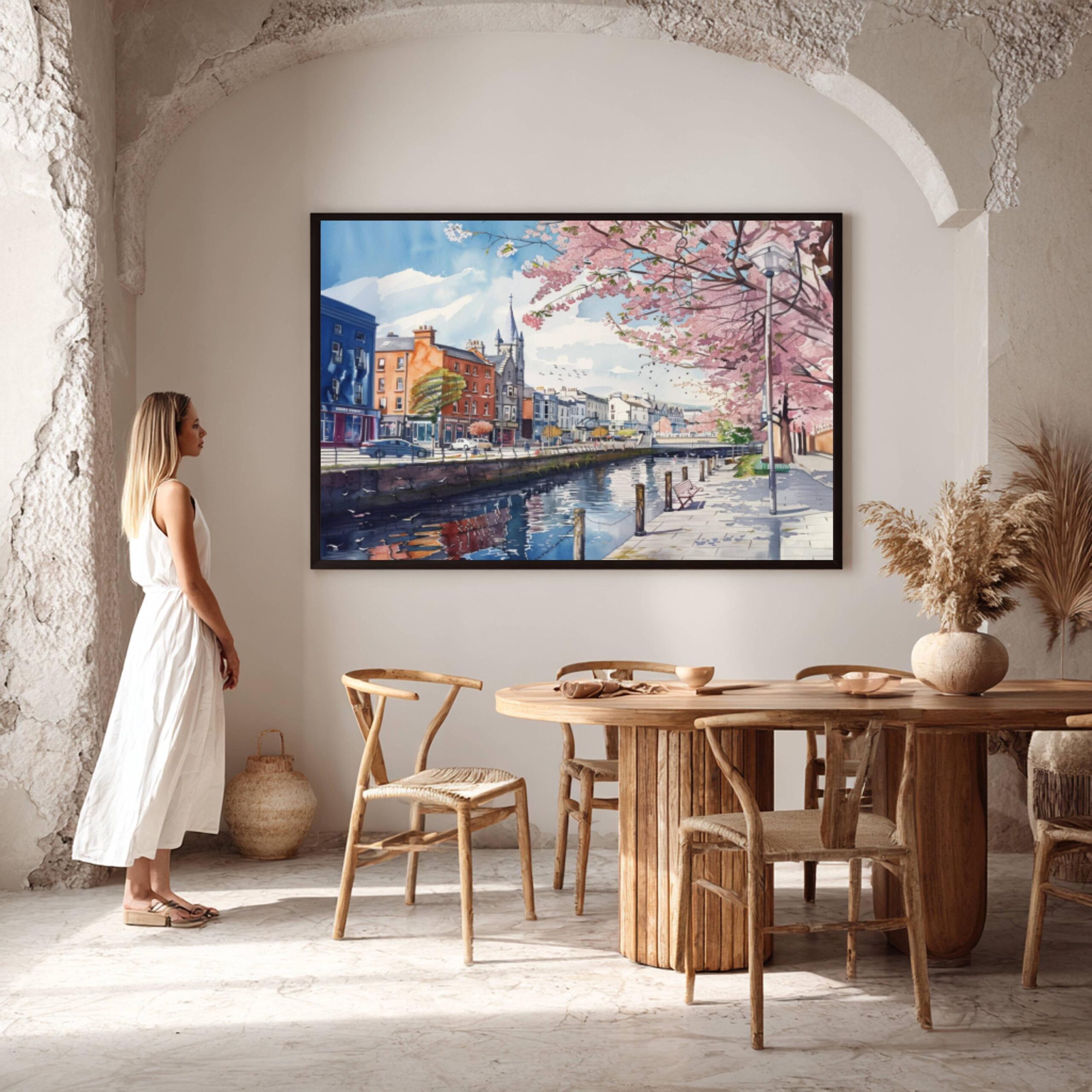 City of Cork Republic of Ireland Watercolor Print: Europe Travel Art Poster - Image 3