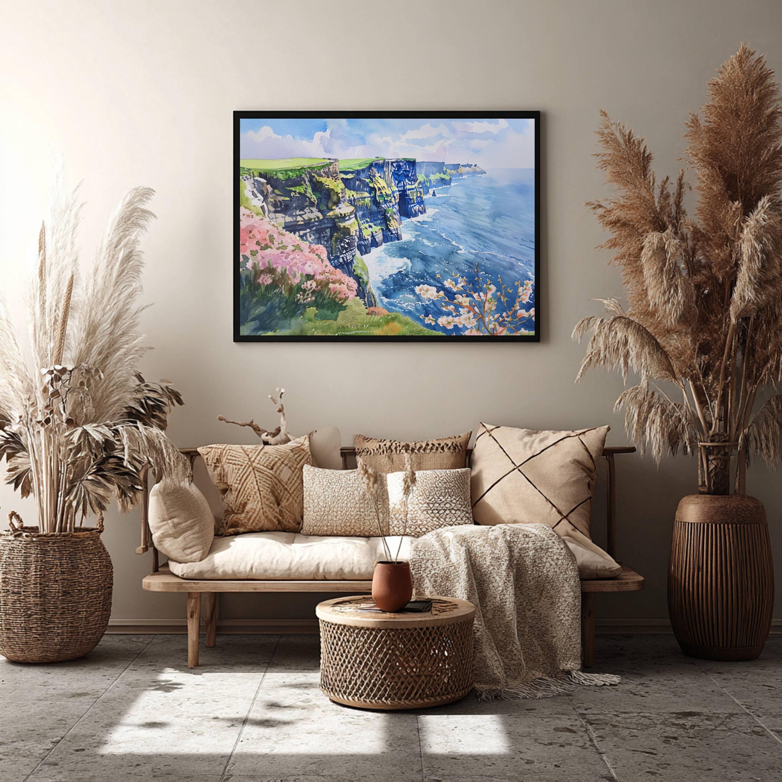 Cliffs of Moher Republic of Ireland Watercolor Print: Europe Travel Art Poster - Image 5