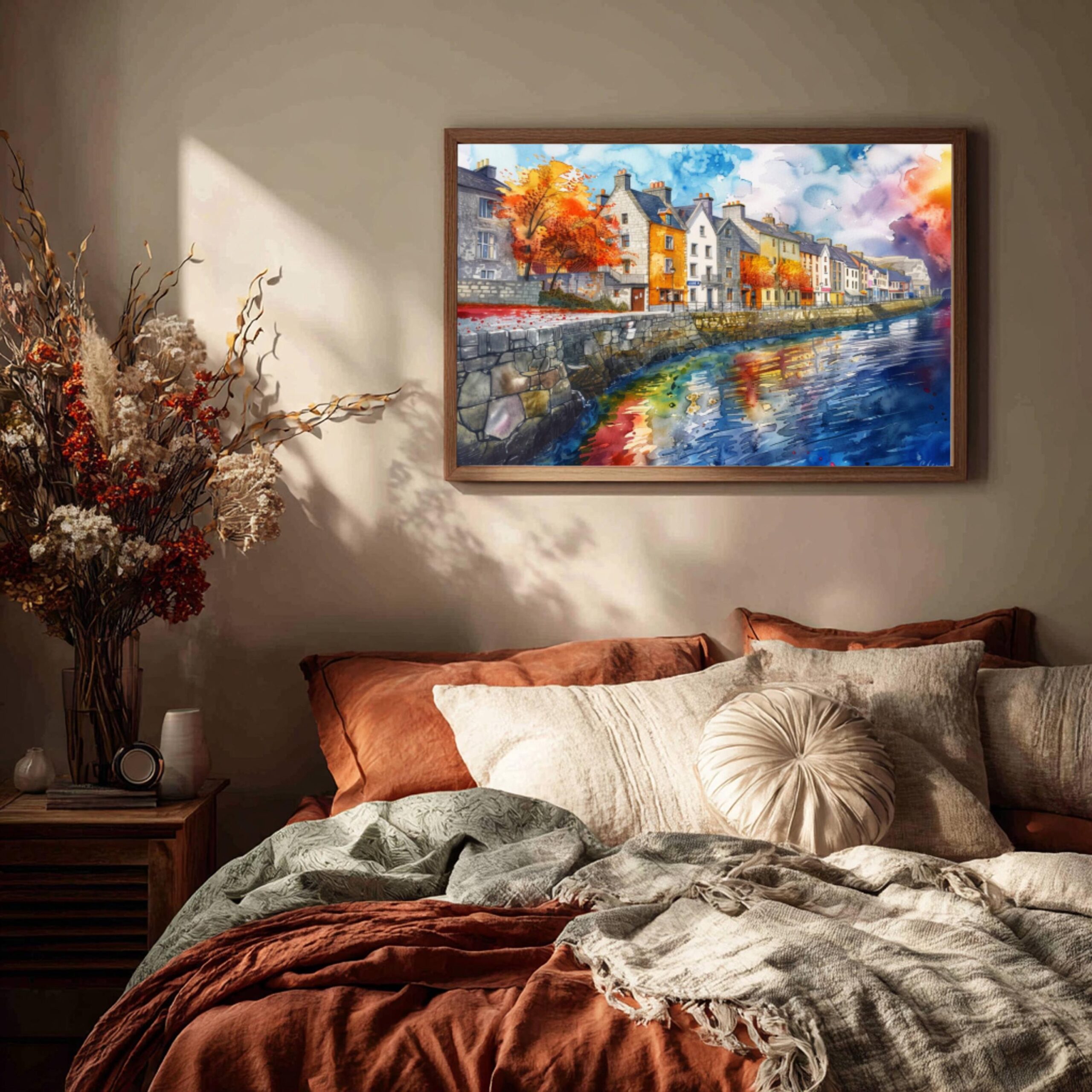 City of Galway Republic of Ireland Watercolor Print: Europe Travel Art Poster - Image 4