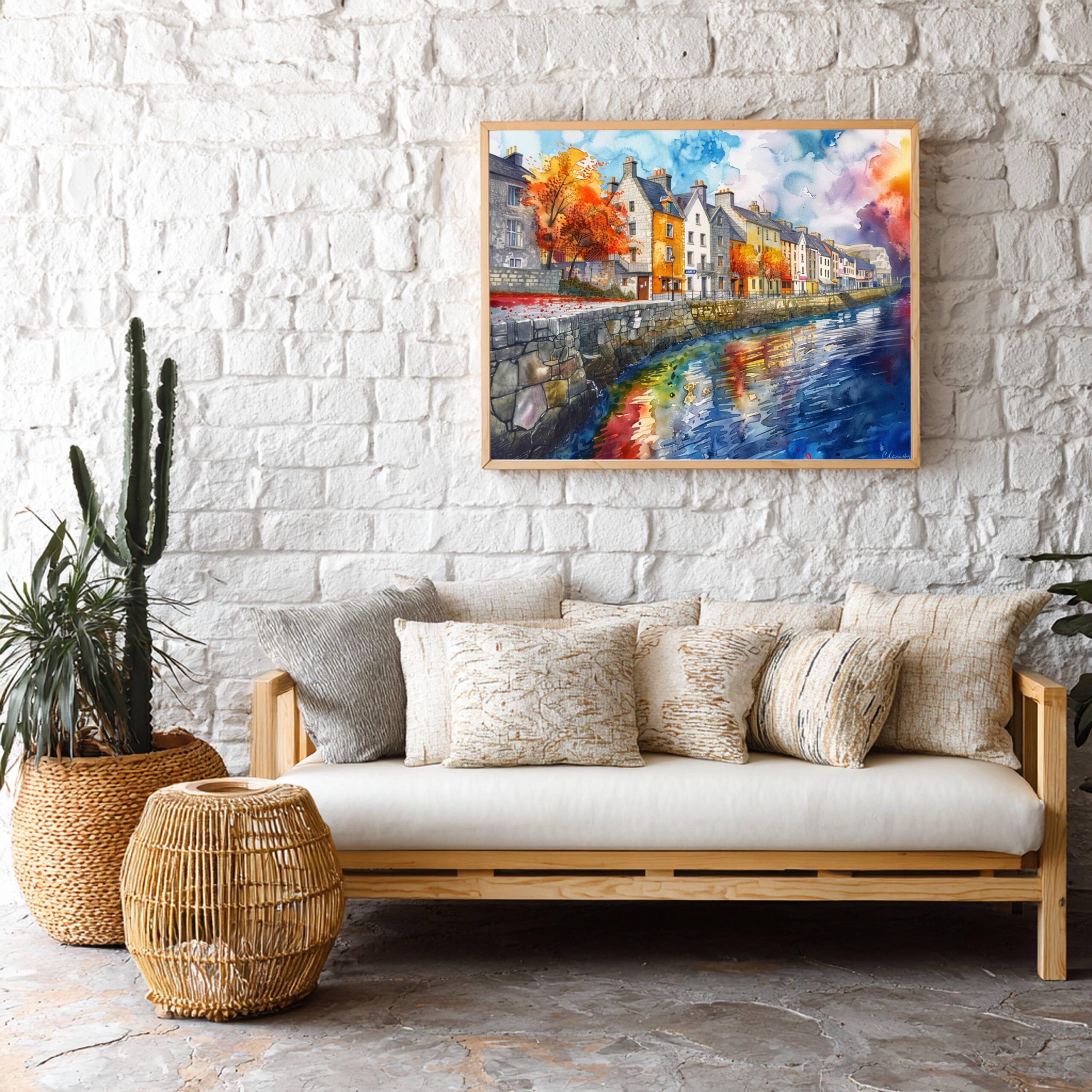 City of Galway Republic of Ireland Watercolor Print: Europe Travel Art Poster - Image 7
