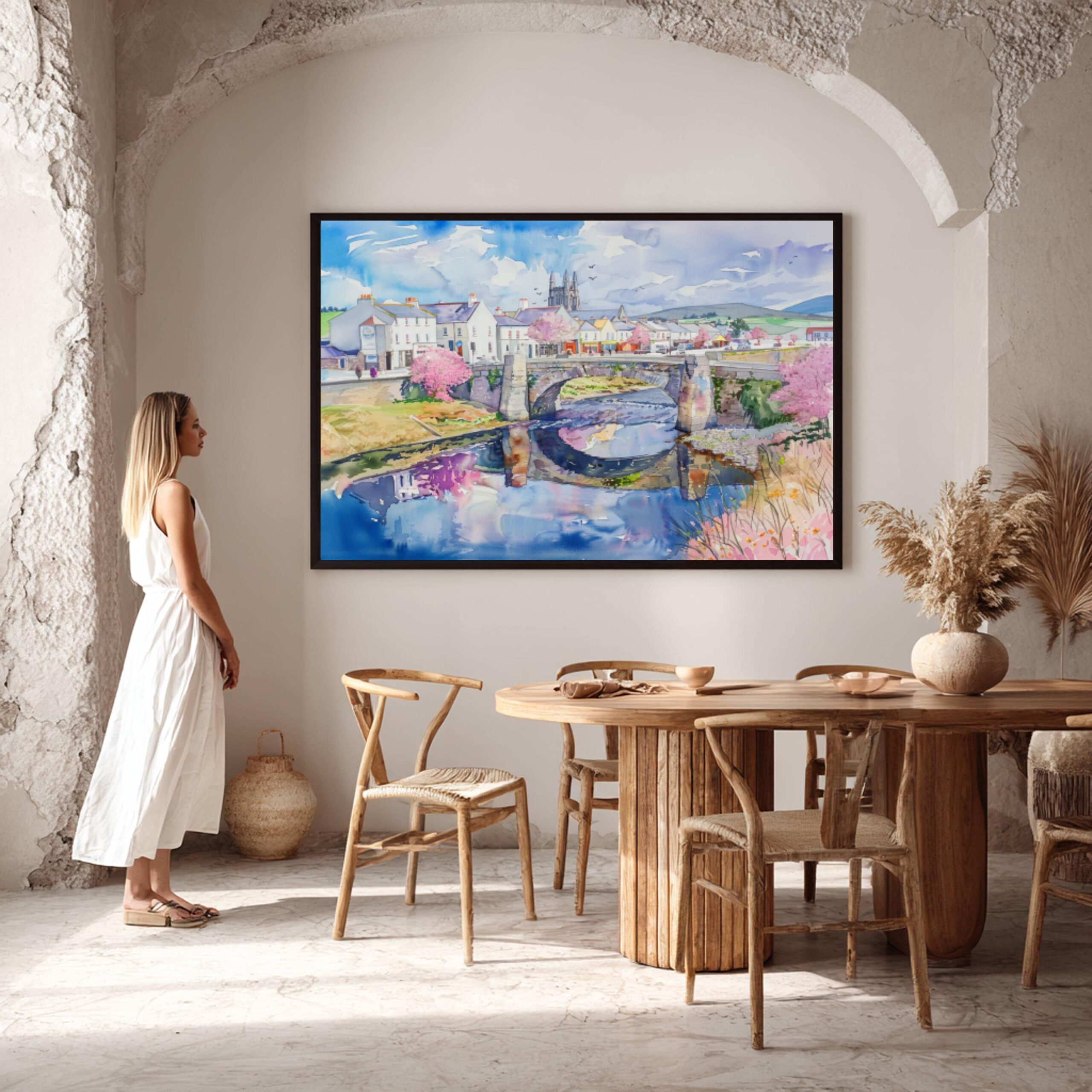 City of Sligo Republic of Ireland Watercolor Print: Europe Travel Art Poster - Image 2
