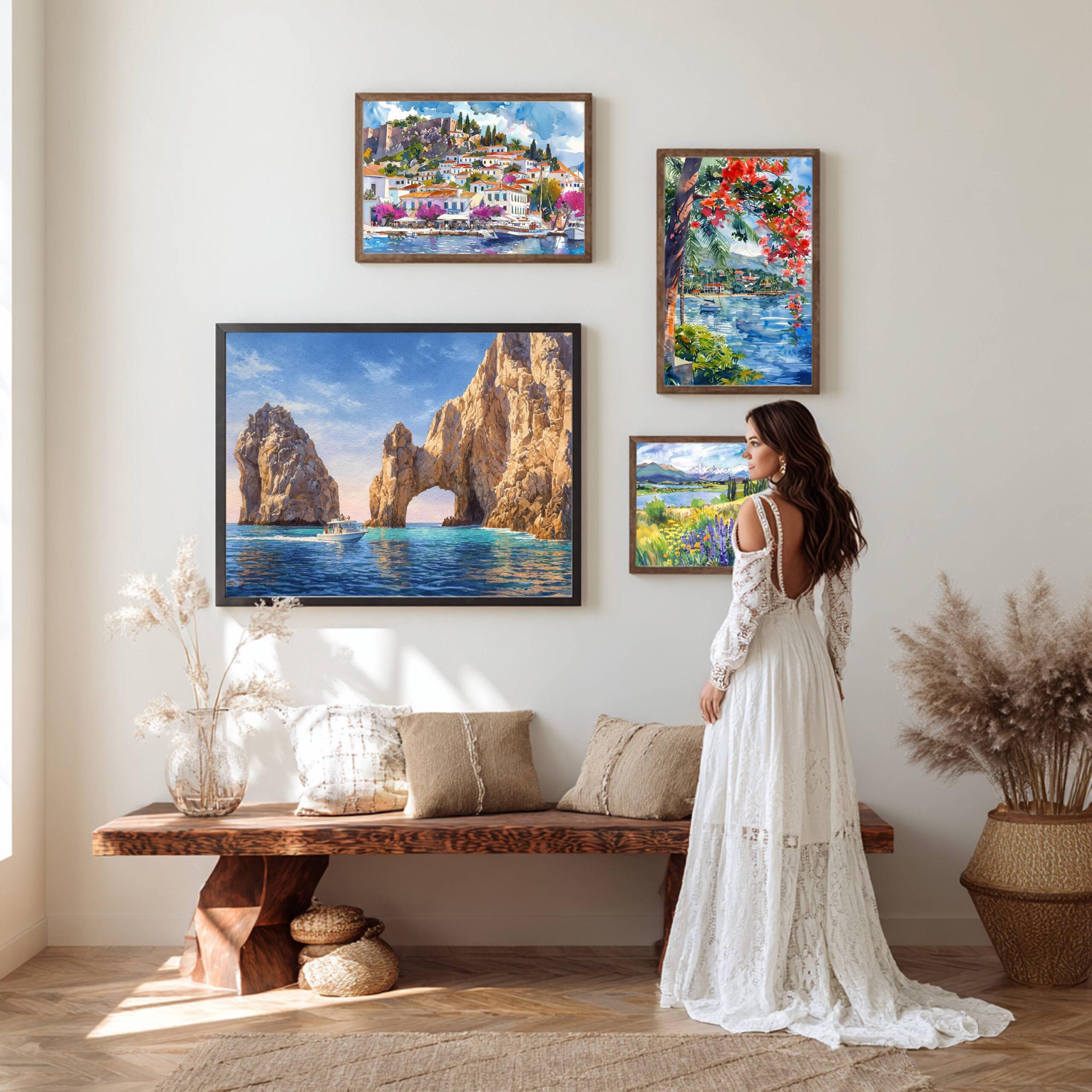 Arch of Cabo San Lucas Mexico Watercolor Print: North America Travel Art Poster - Image 10