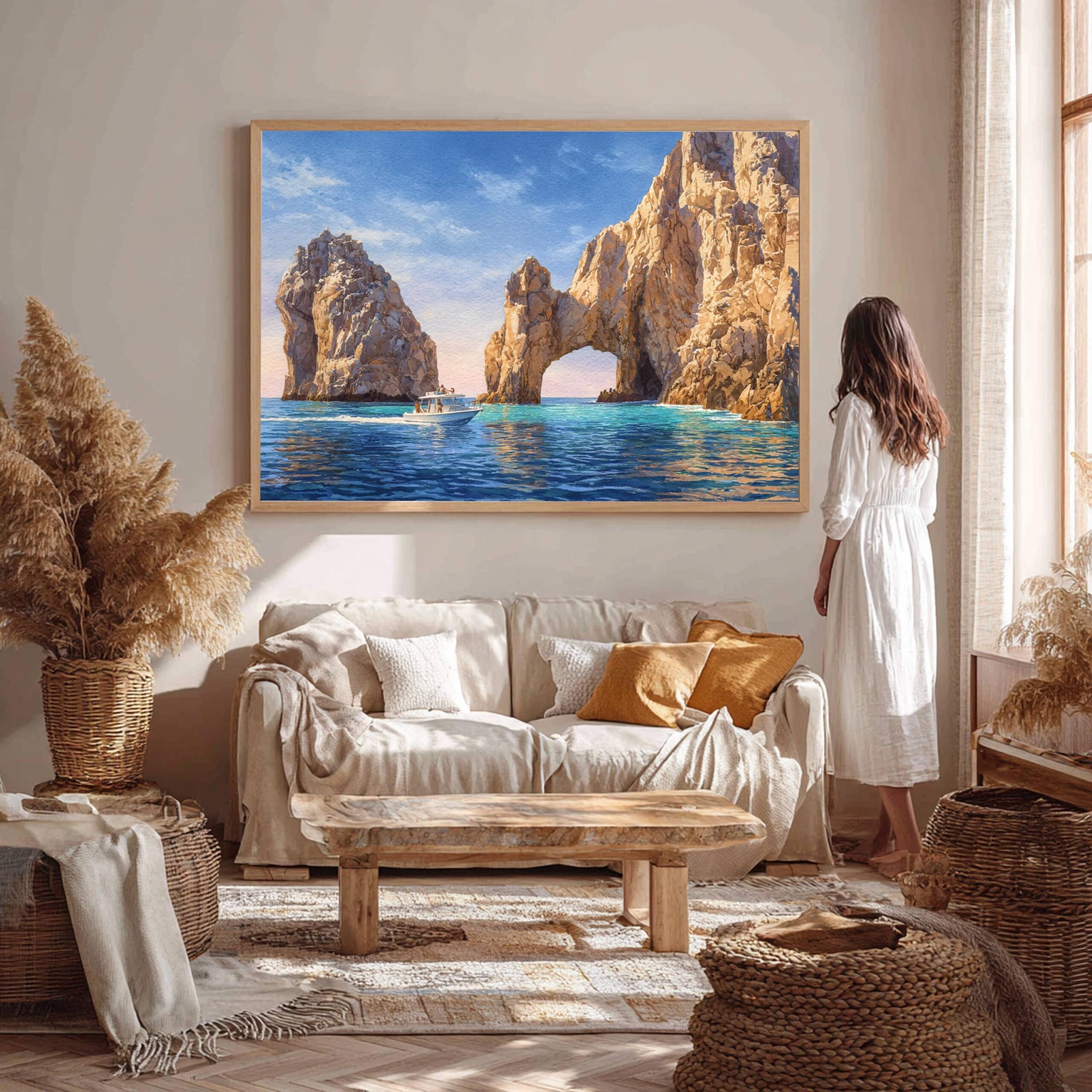 Arch of Cabo San Lucas Mexico Watercolor Print: North America Travel Art Poster - Image 2