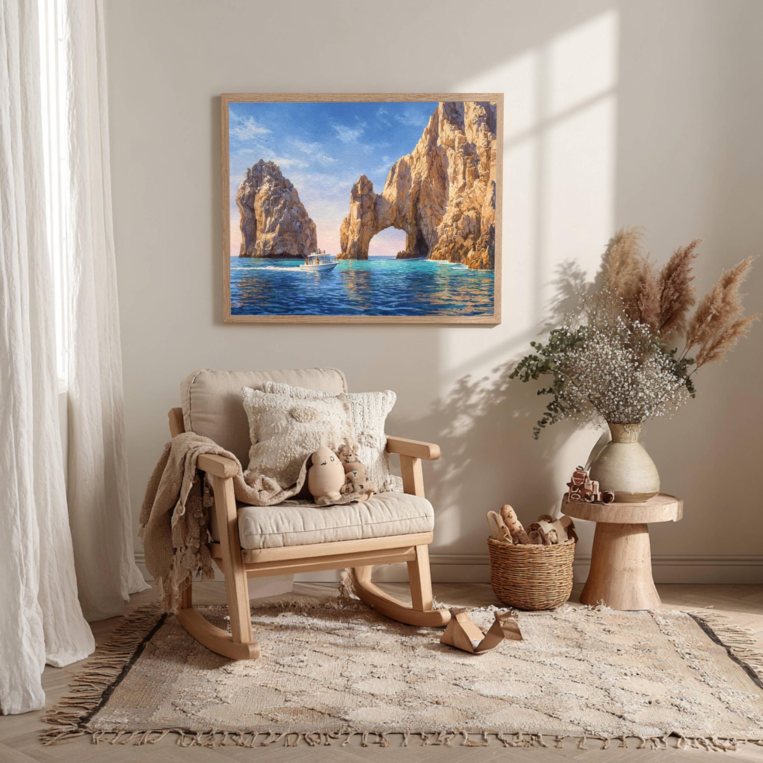 Arch of Cabo San Lucas Mexico Watercolor Print: North America Travel Art Poster - Image 4