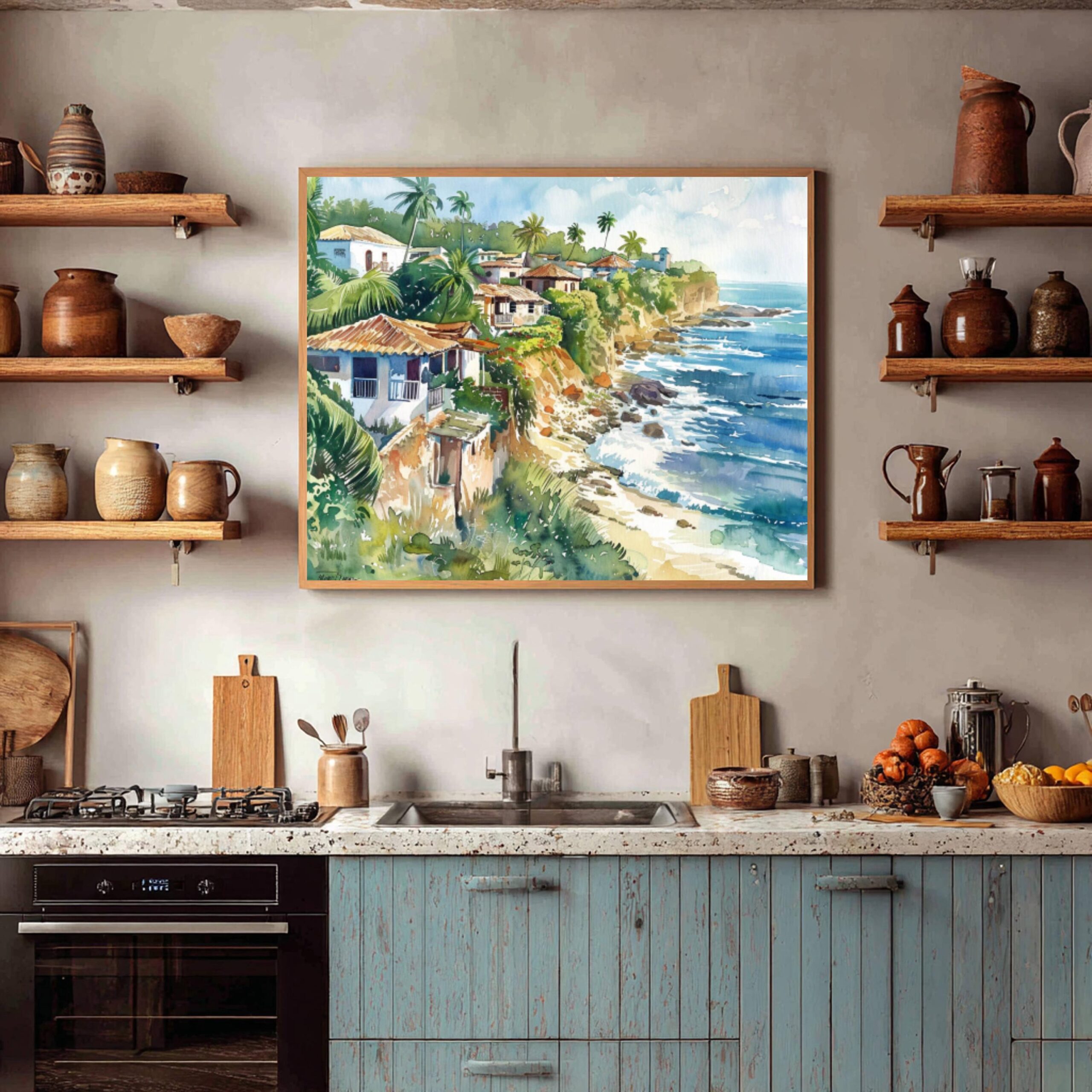 Puerto Rico Caribbean Watercolor: Travel Art Poster - Image 8