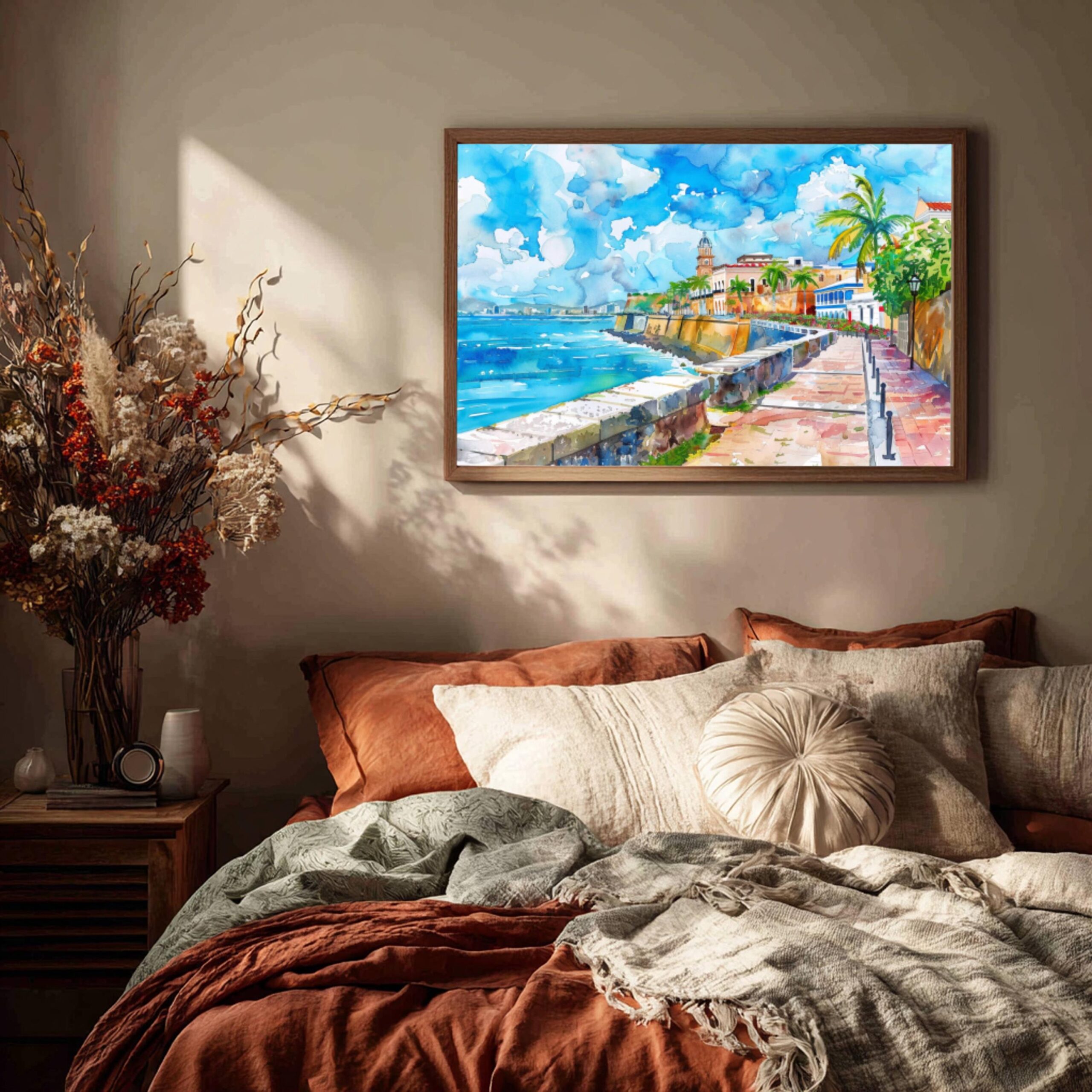 San Juan Puerto Rico Caribbean Watercolor: Travel Art Poster - Image 8
