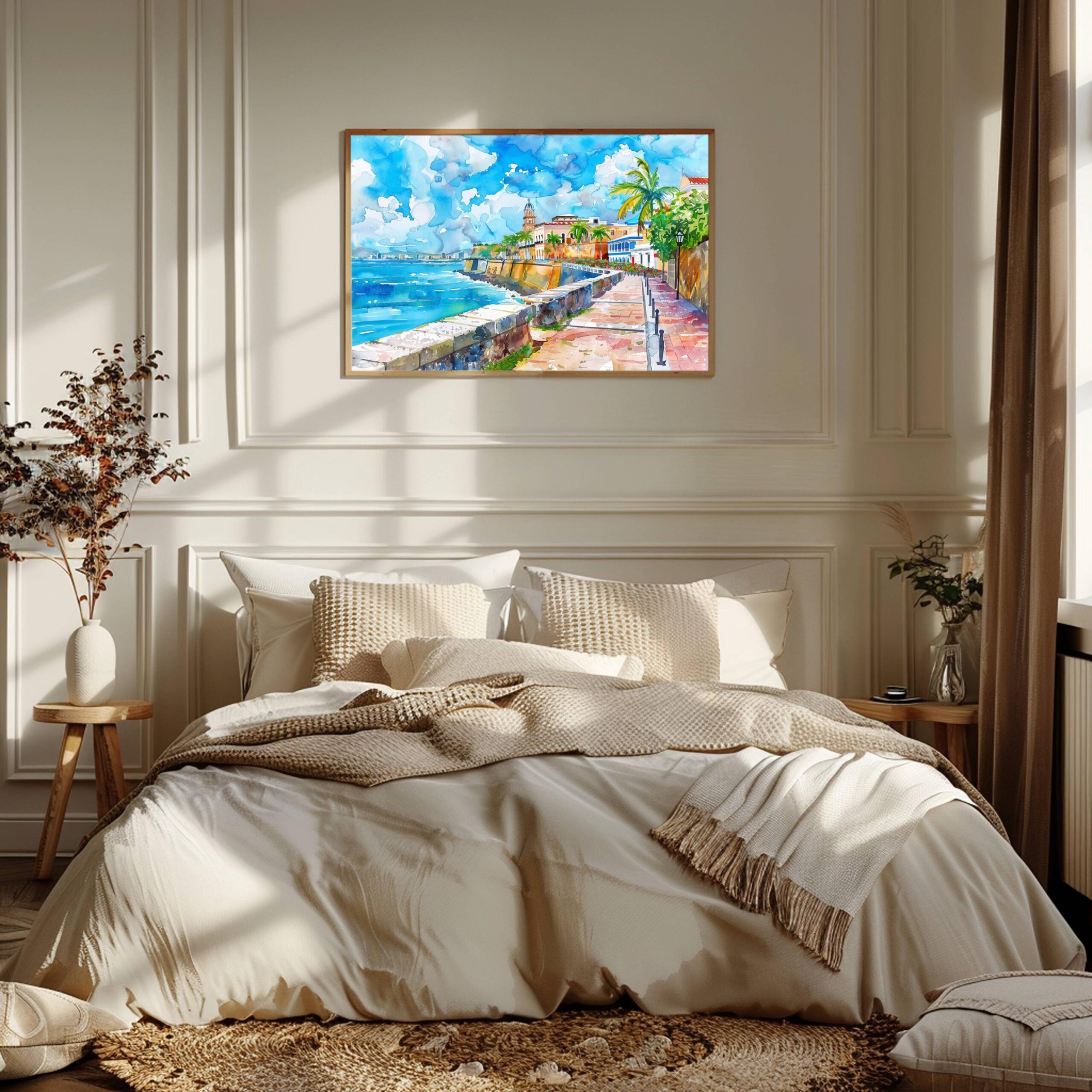 San Juan Puerto Rico Caribbean Watercolor: Travel Art Poster - Image 4