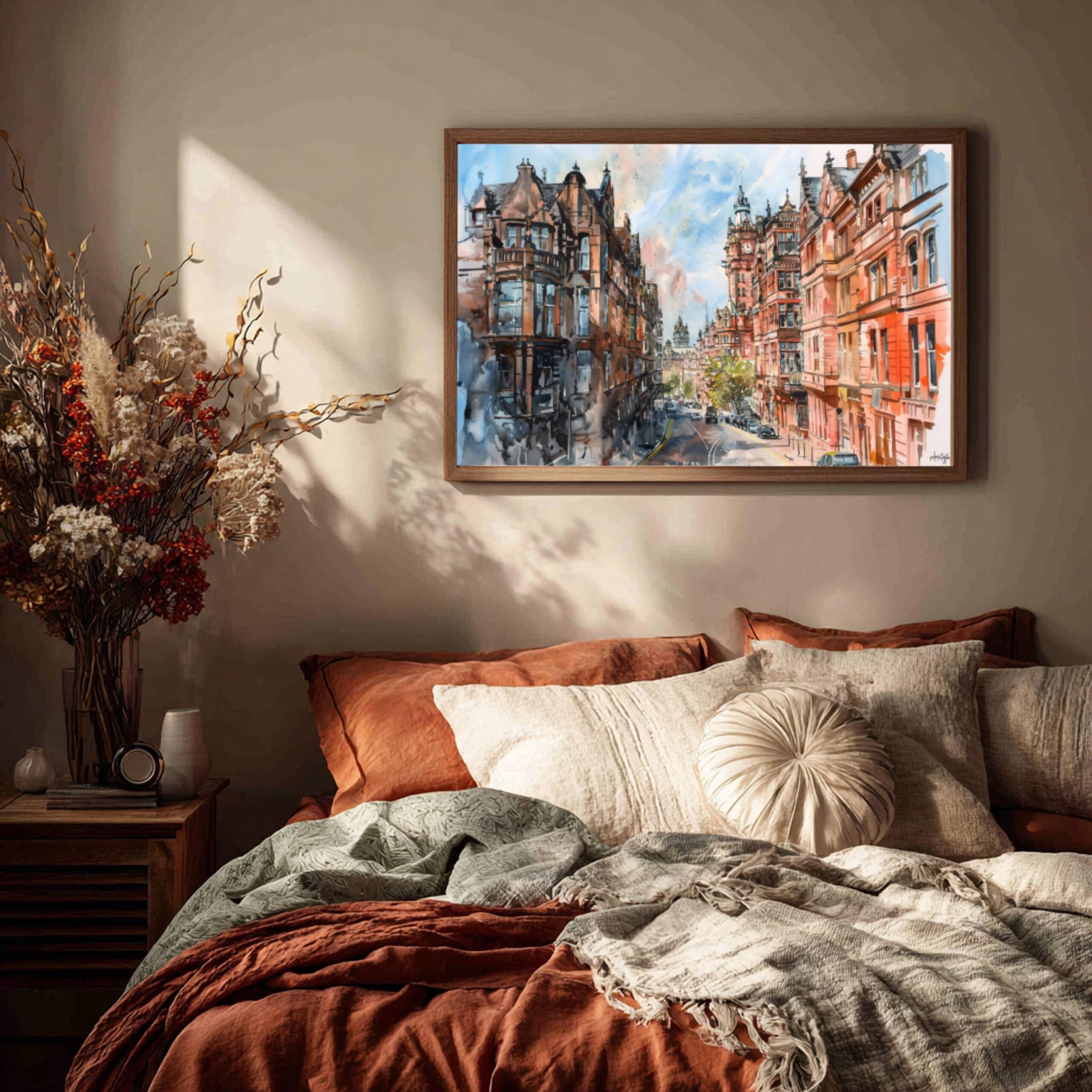Glasgow Scotland Watercolor: Scottish Travel Art Poster - Image 4