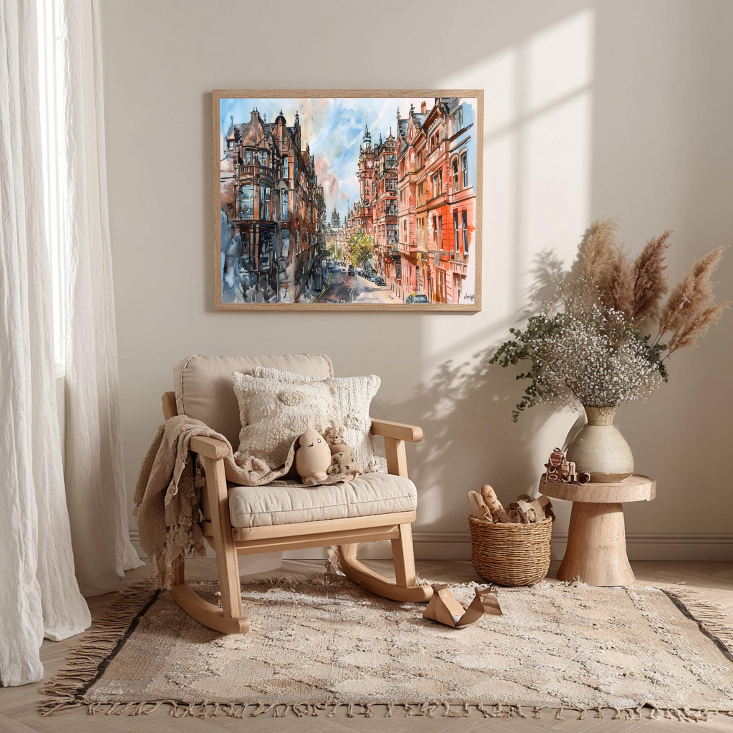 Glasgow Scotland Watercolor: Scottish Travel Art Poster - Image 9