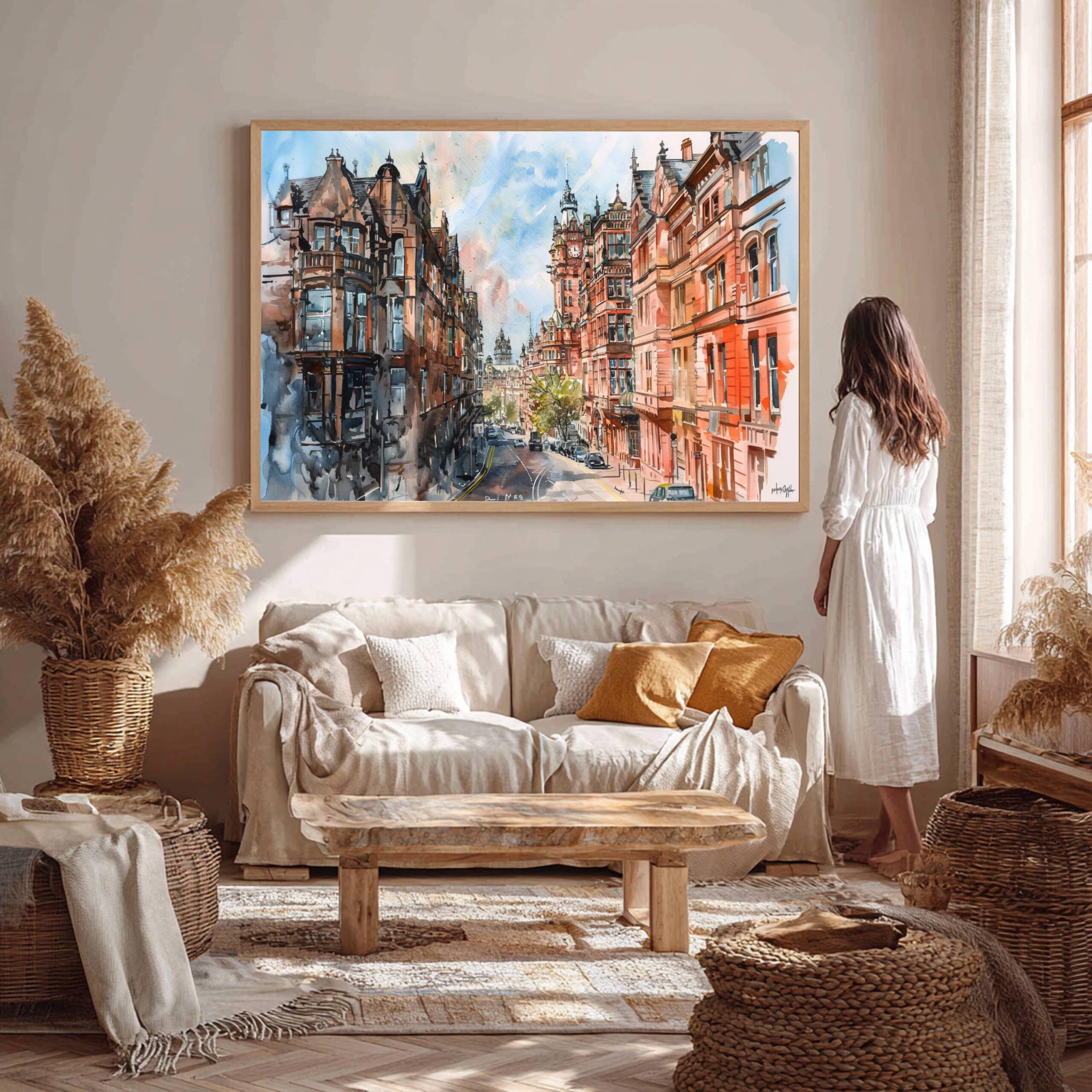Glasgow Scotland Watercolor: Scottish Travel Art Poster - Image 2