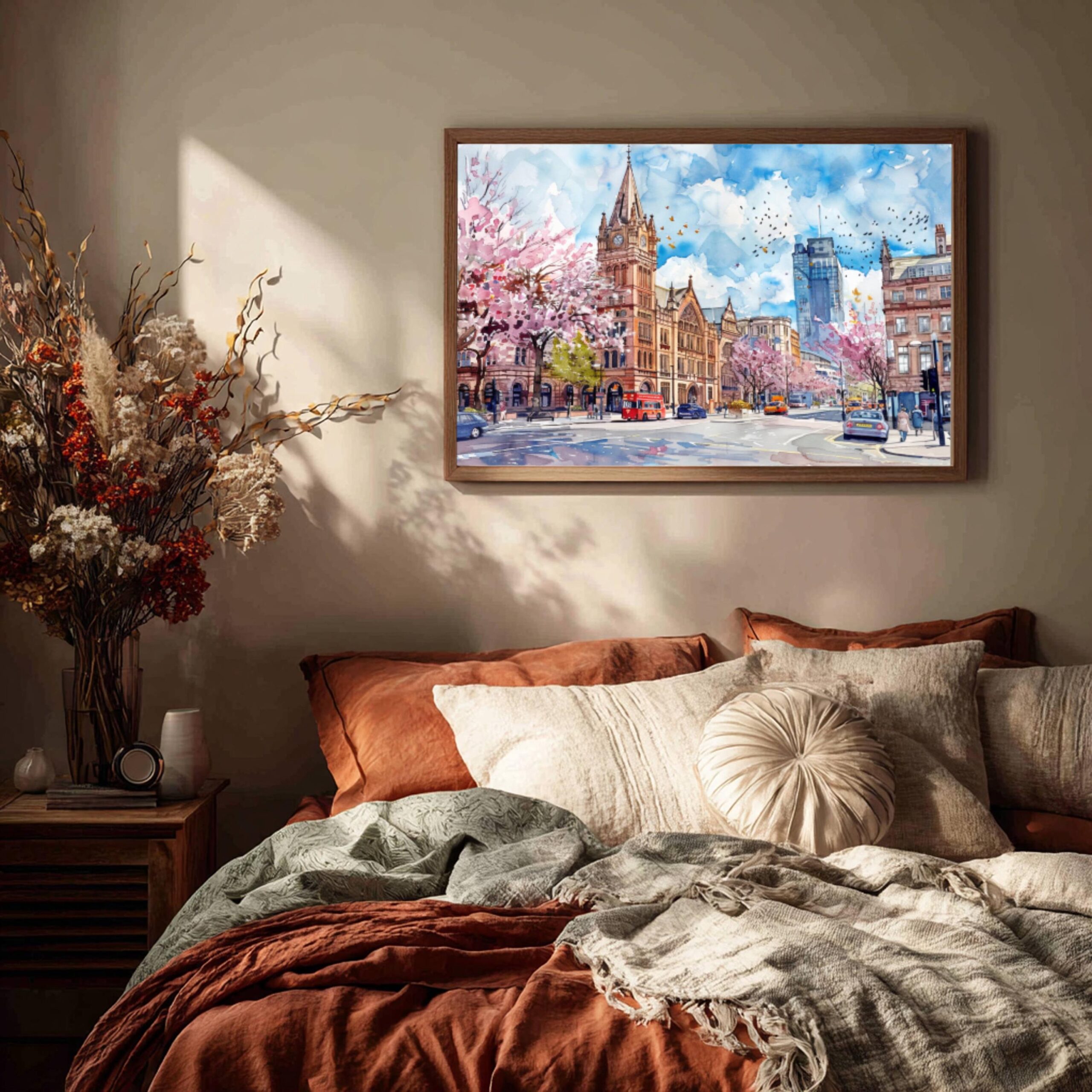 Manchester England Watercolor: British Travel Art Poster - Image 9