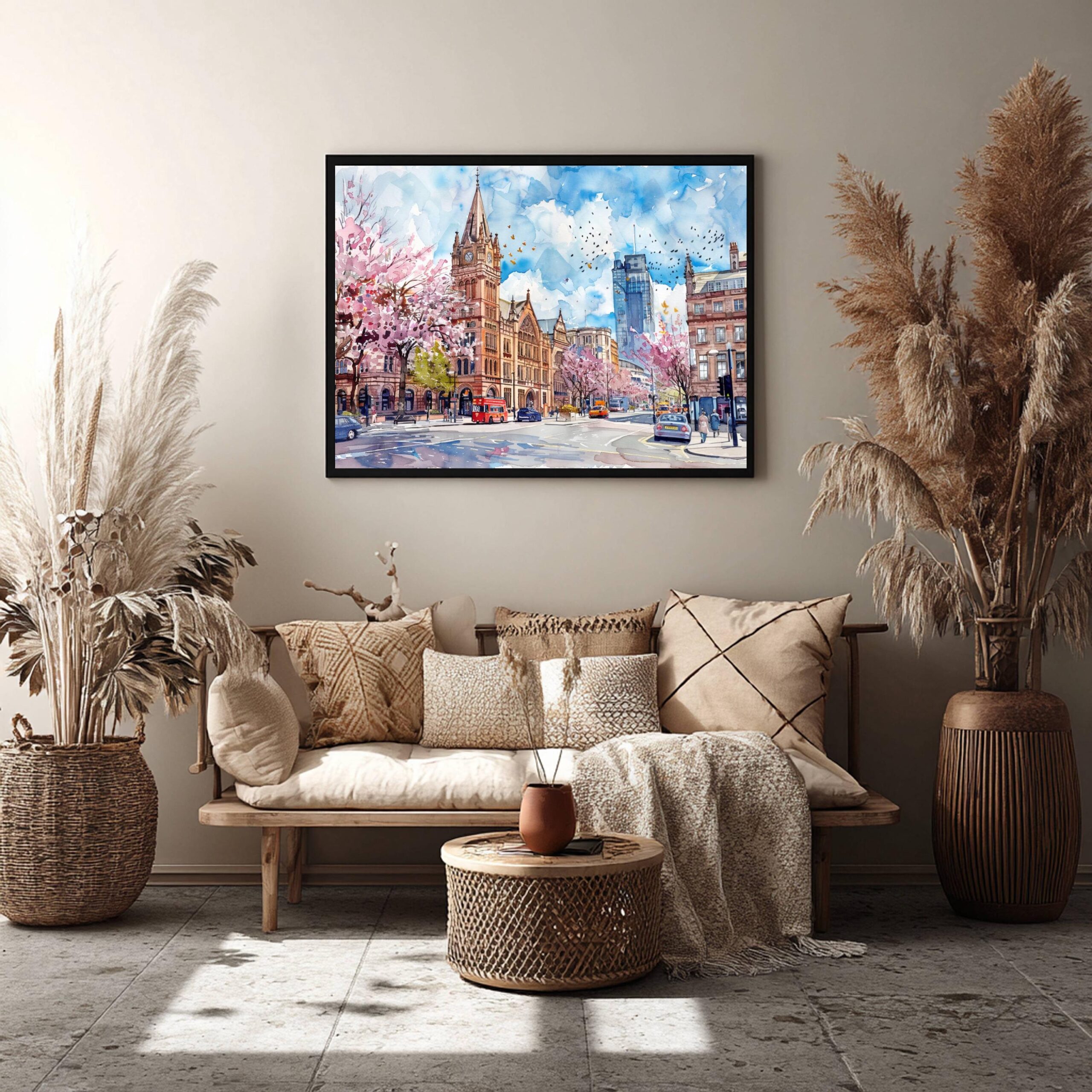 Manchester England Watercolor: British Travel Art Poster - Image 8