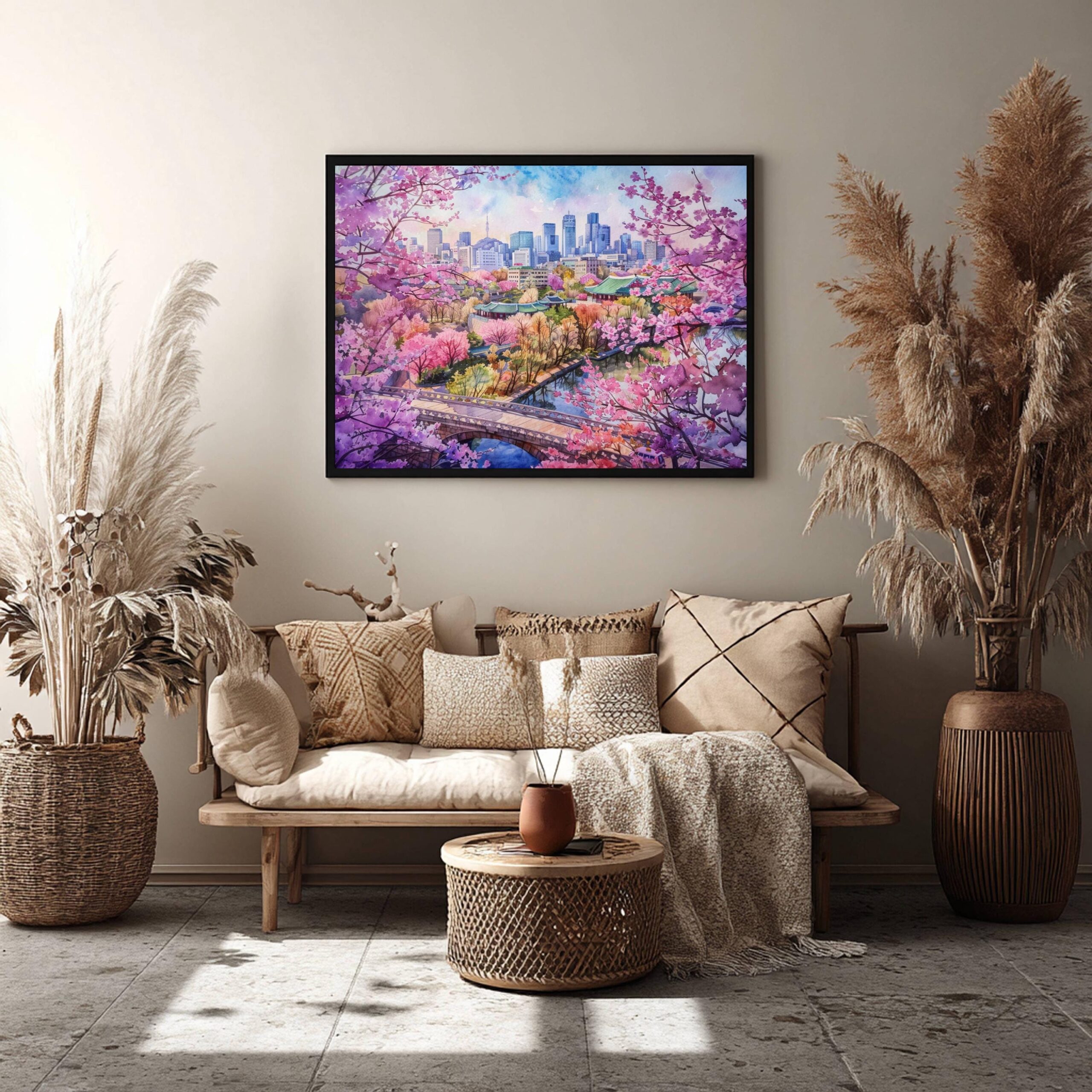 Seoul South Korea Asia Watercolor: Asian Travel Art Poster - Image 5
