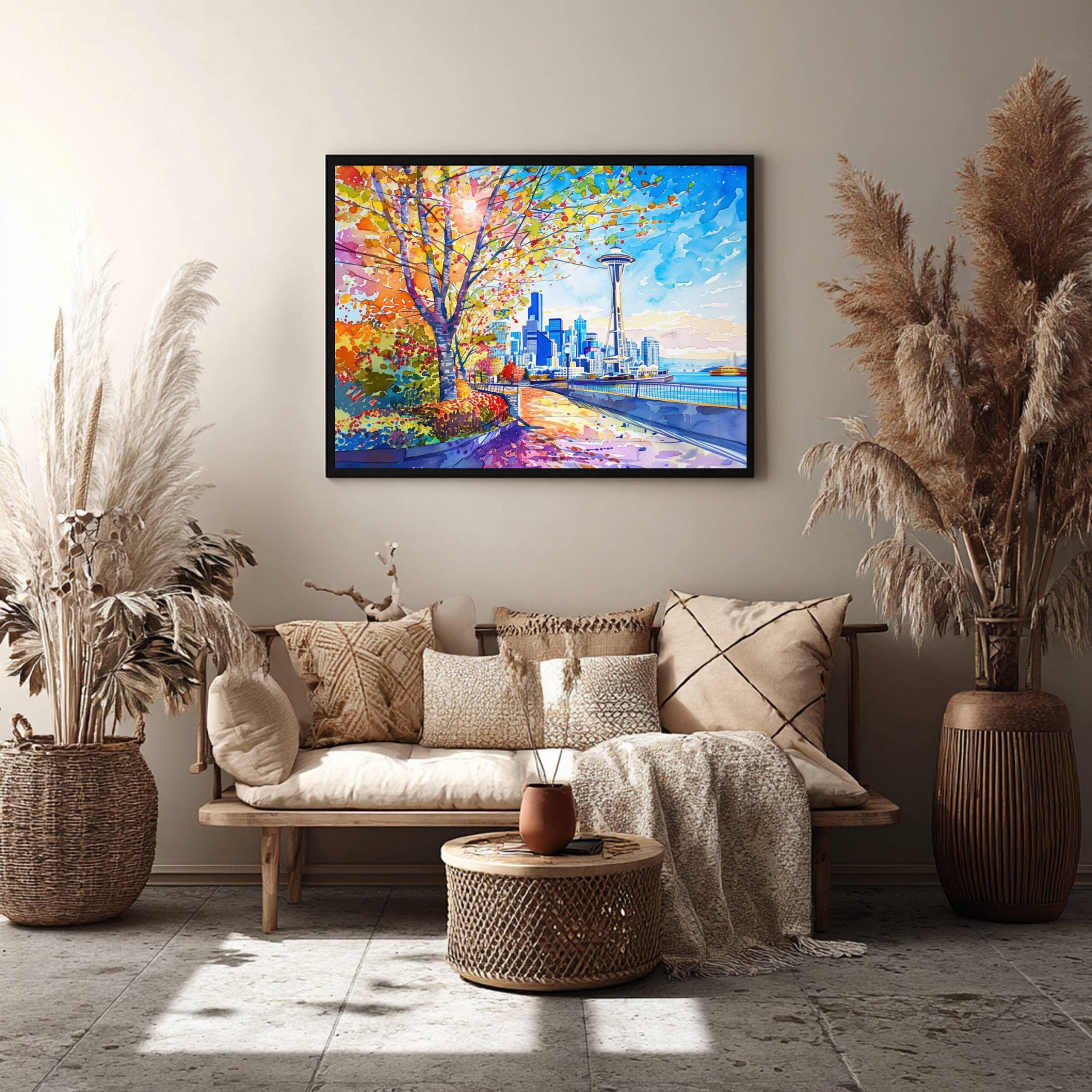 Seattle Washington United States of America Watercolor: Travel Art Poster - Image 6