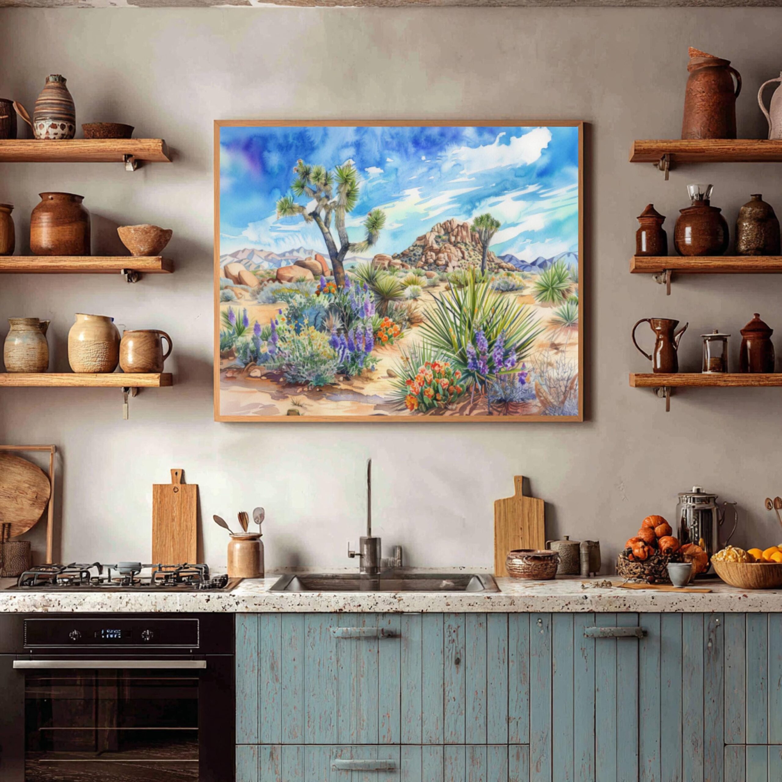 Joshua Tree National Park California Watercolor Print: USA Travel Art Poster - Image 3