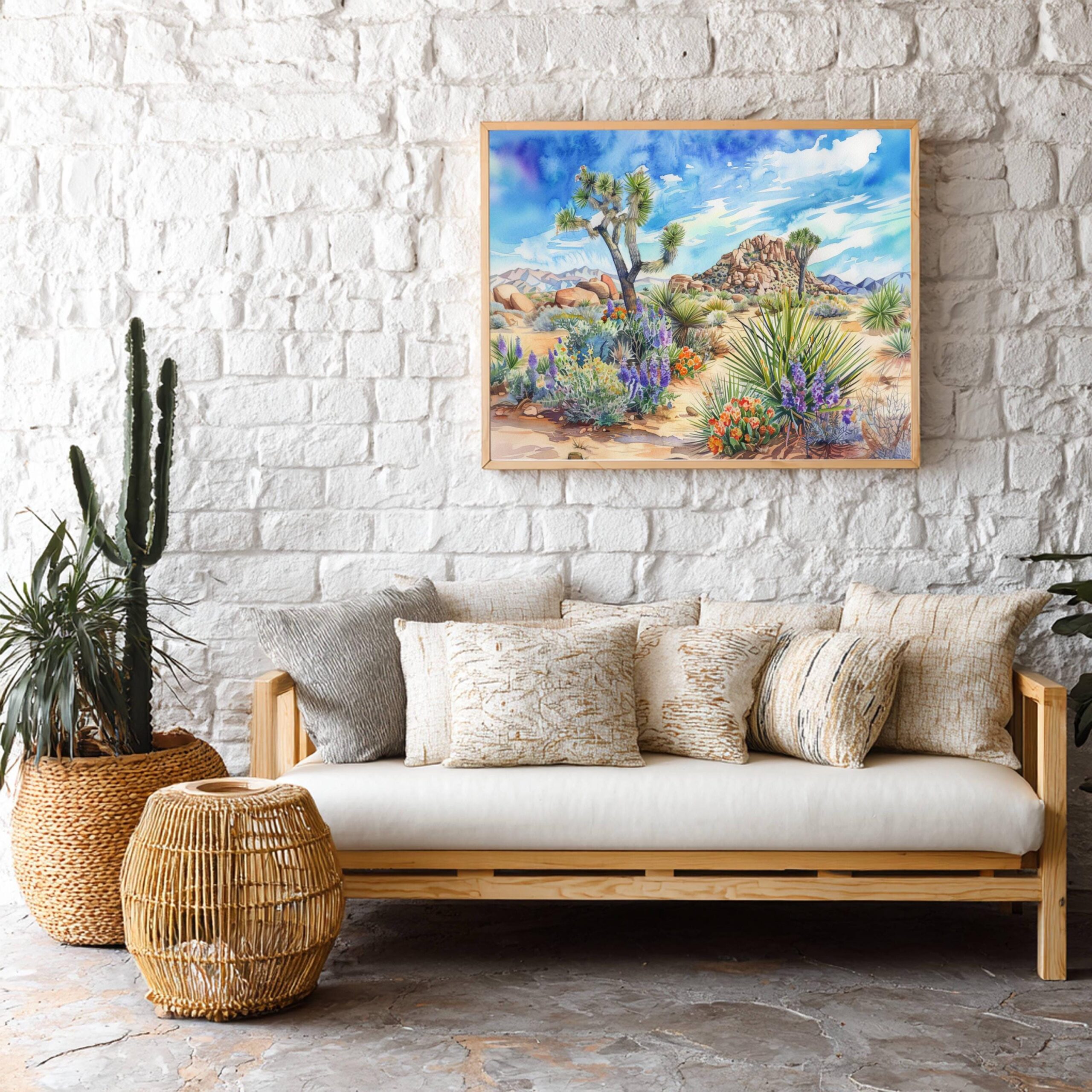 Joshua Tree National Park California Watercolor Print: USA Travel Art Poster - Image 8