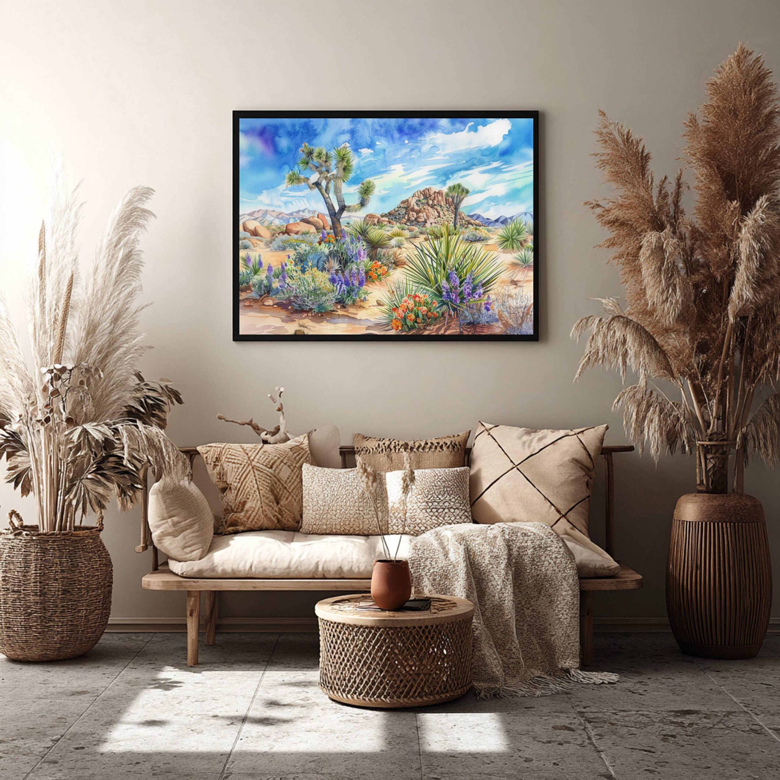 Joshua Tree National Park California Watercolor Print: USA Travel Art Poster - Image 4