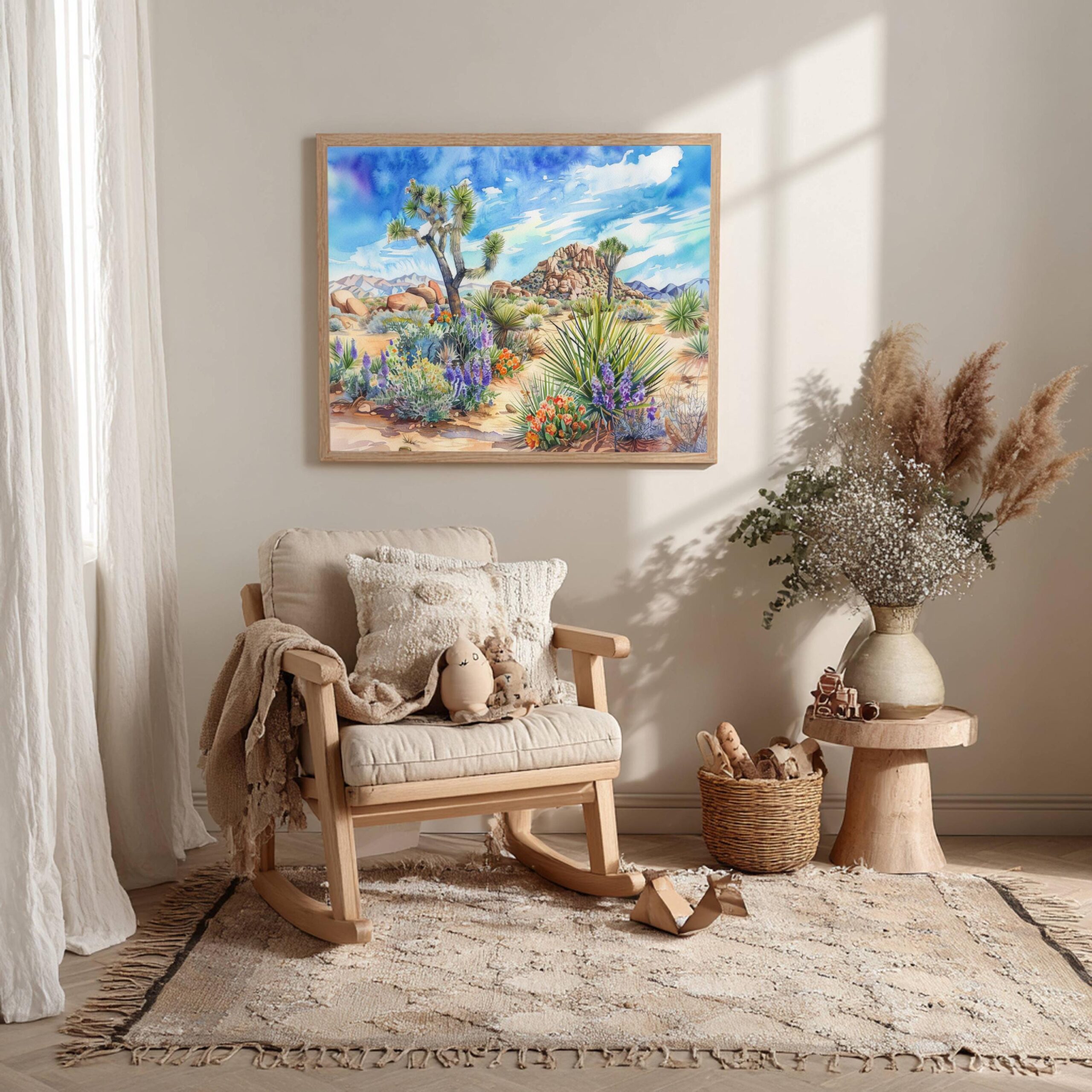 Joshua Tree National Park California Watercolor Print: USA Travel Art Poster - Image 6