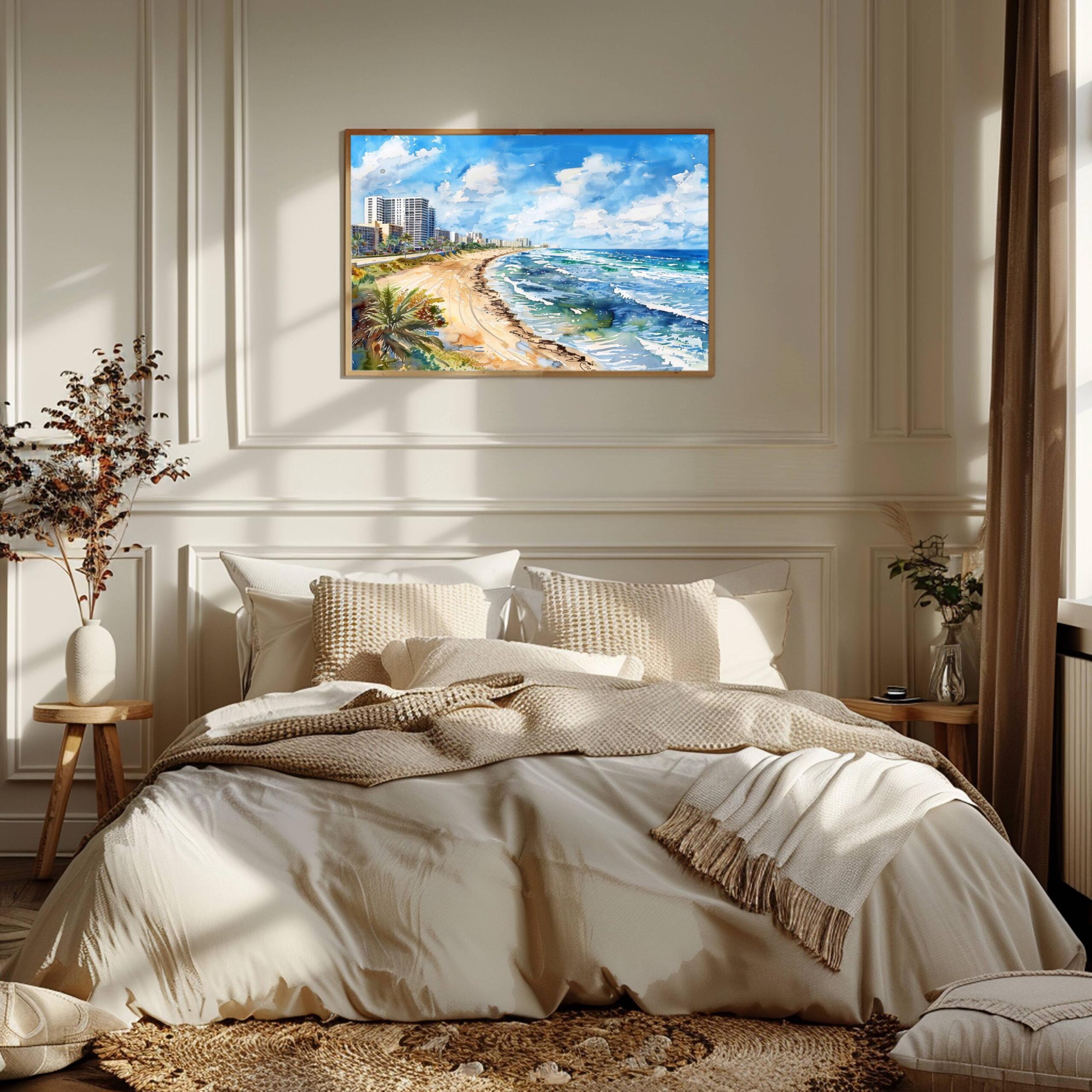 Fort Lauderdale Florida USA Watercolor Print: Travel Art Poster - Image 3