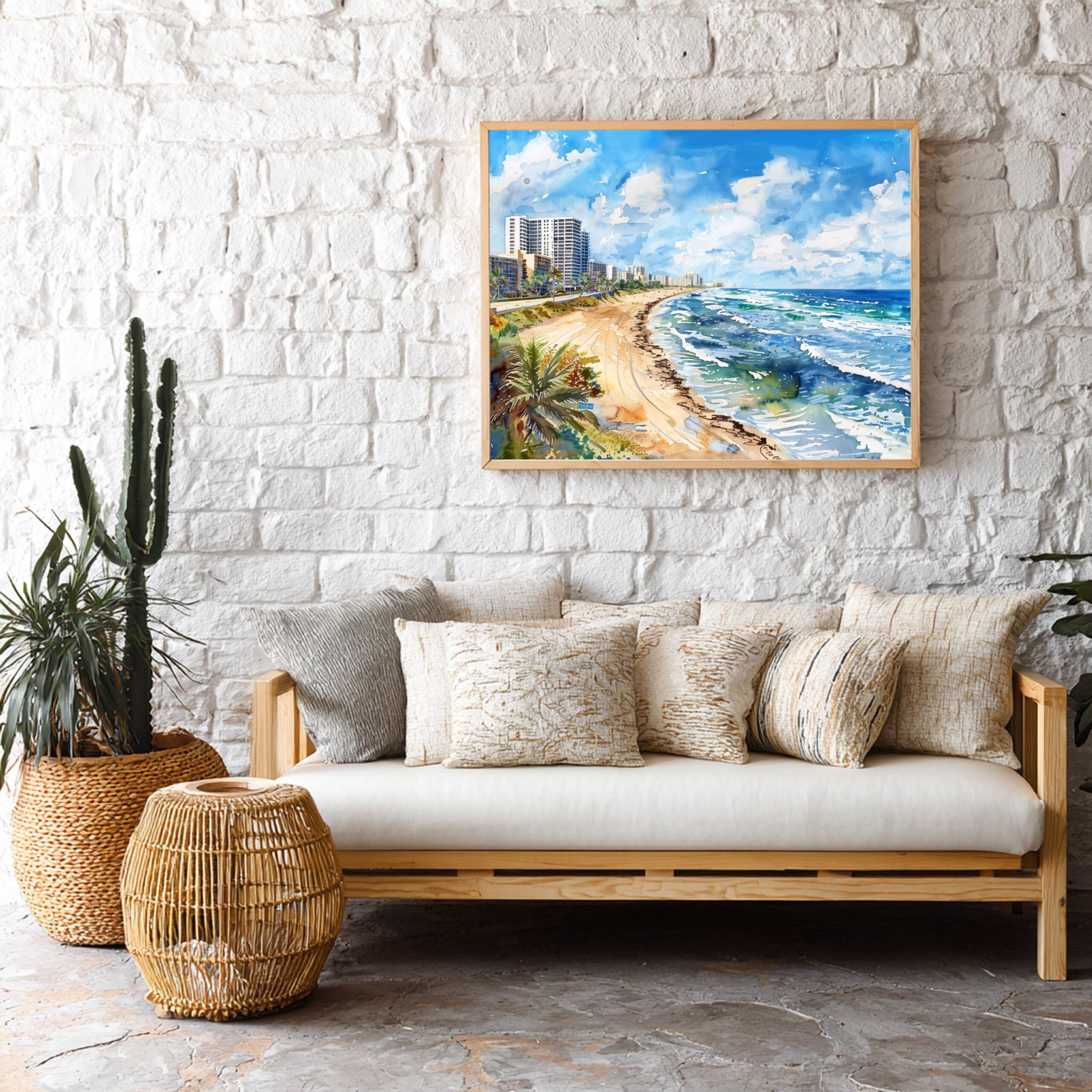 Fort Lauderdale Florida USA Watercolor Print: Travel Art Poster - Image 4