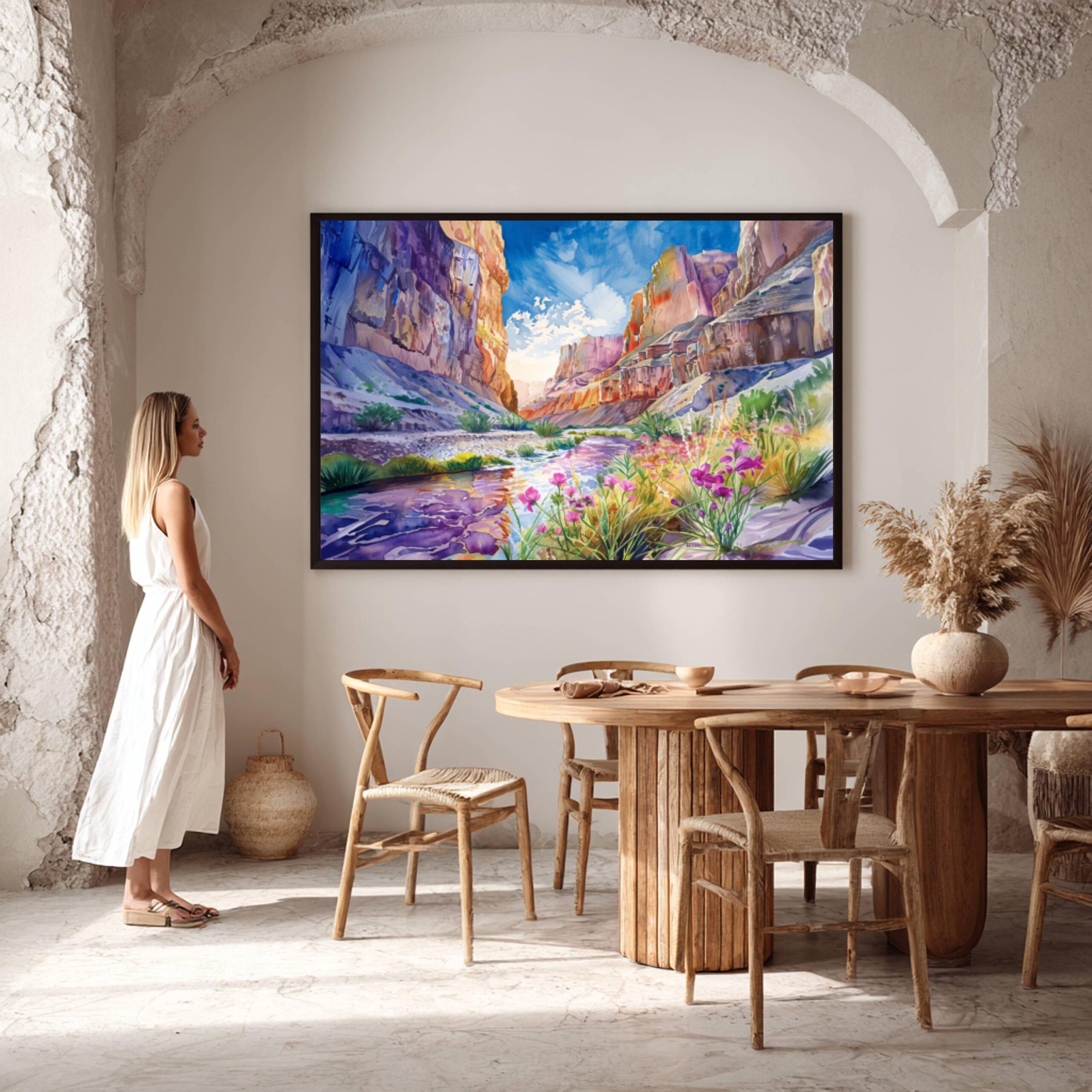 Big Bend National Park Texas USA Watercolor: Travel Art Poster - Image 2