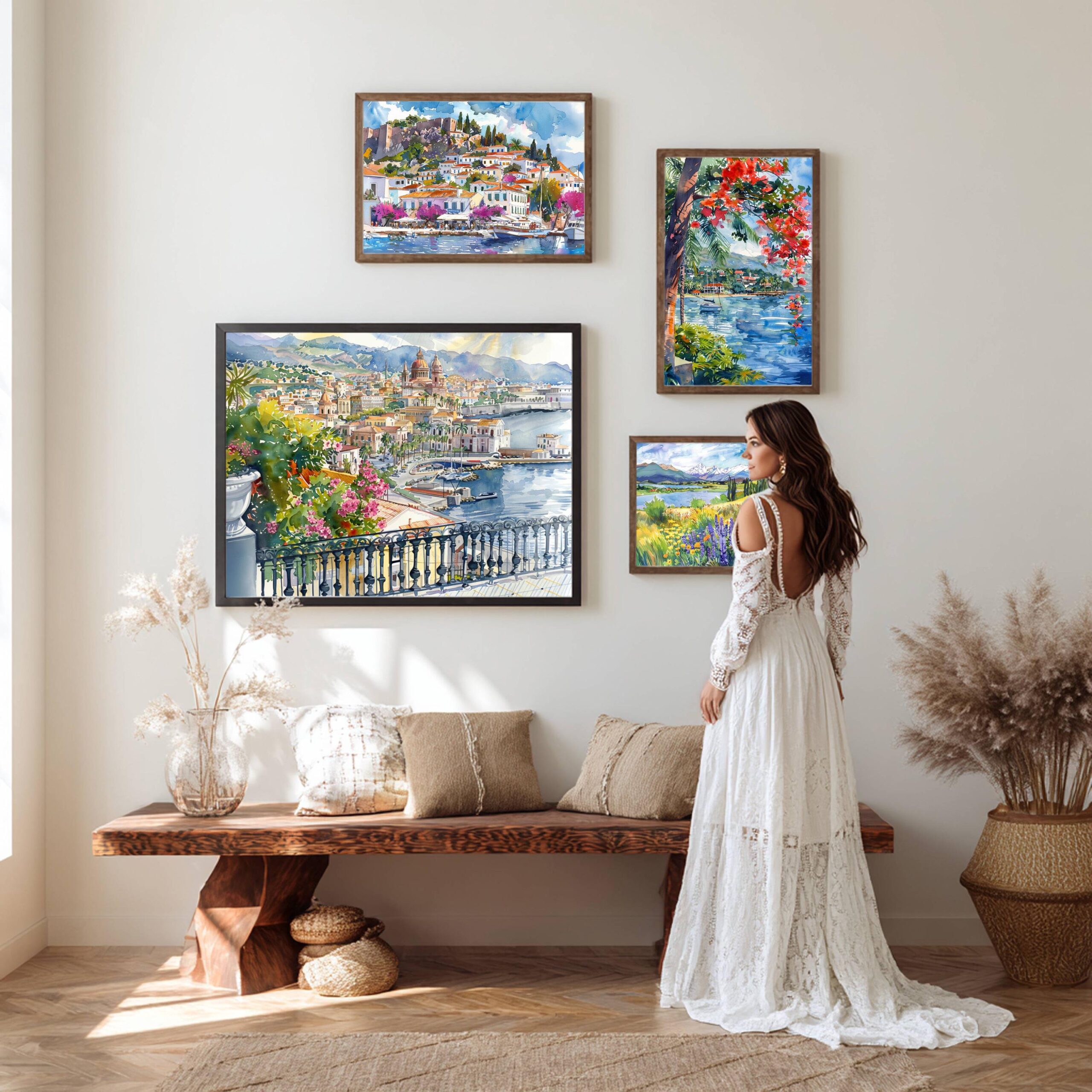 Messina Sicily Italy Europe Watercolor Print: Travel Art Poster - Image 10