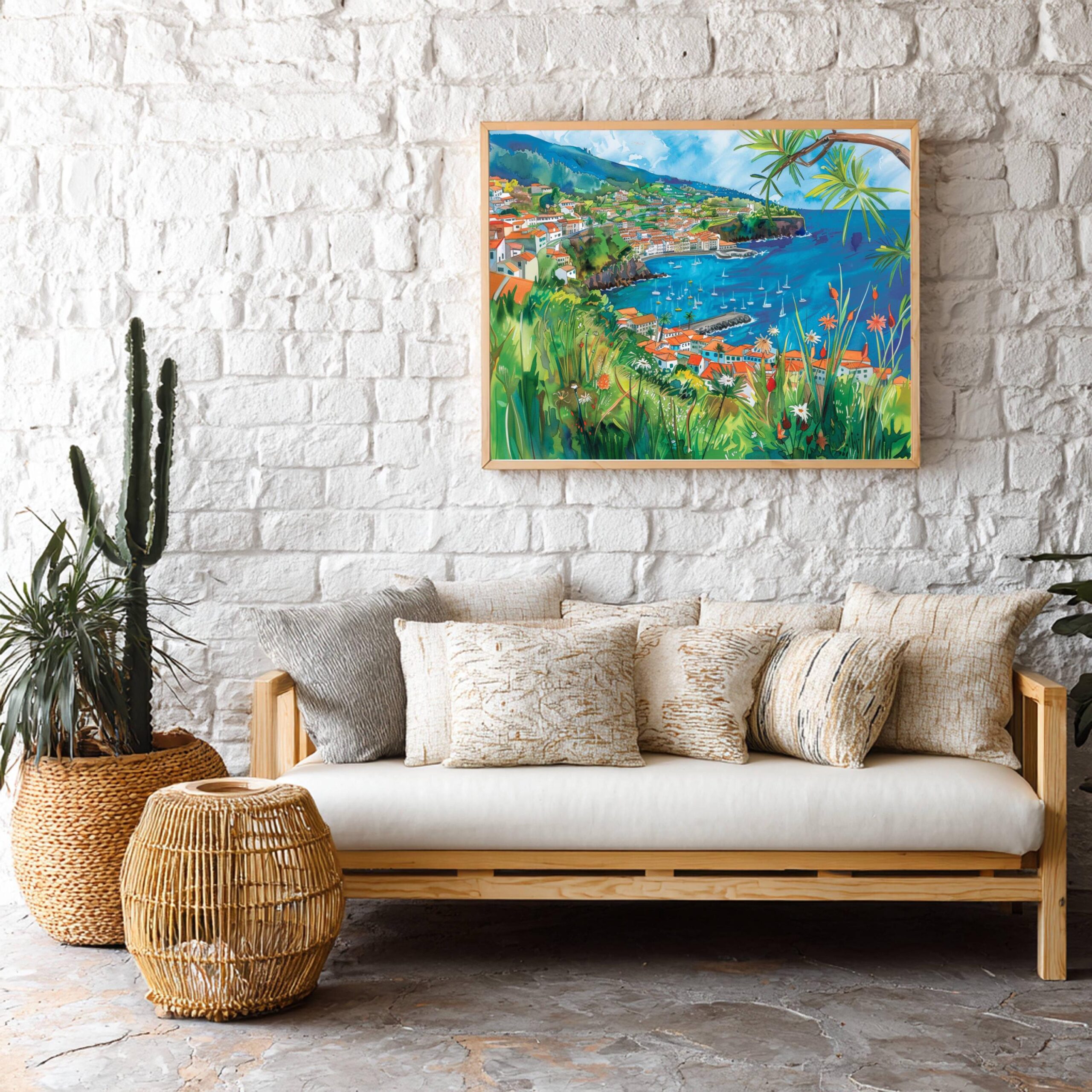 Madeira Island Portugal Europe Watercolor: Vacation Travel Art Poster - Image 4