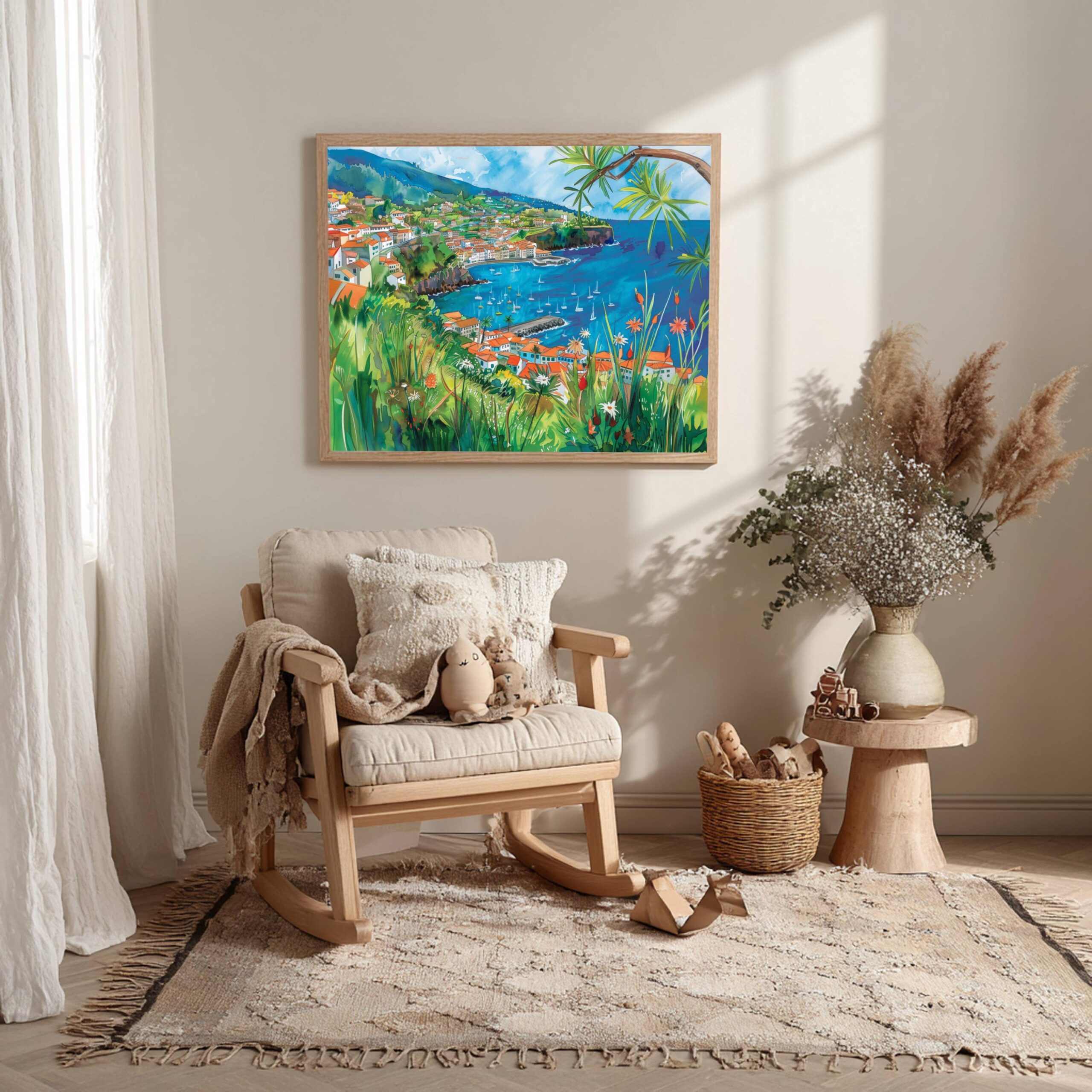 Madeira Island Portugal Europe Watercolor: Vacation Travel Art Poster - Image 3