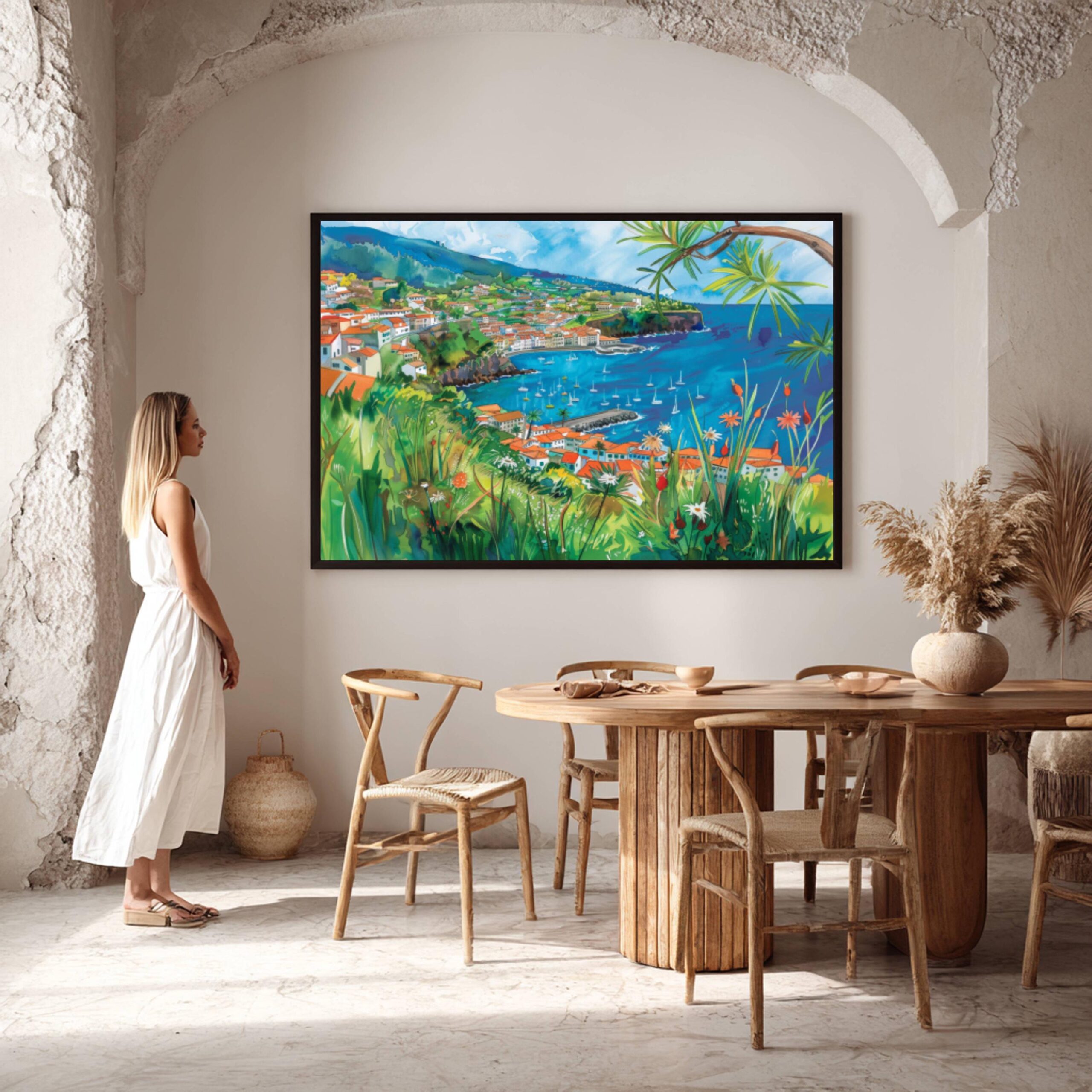 Madeira Island Portugal Europe Watercolor: Vacation Travel Art Poster - Image 2